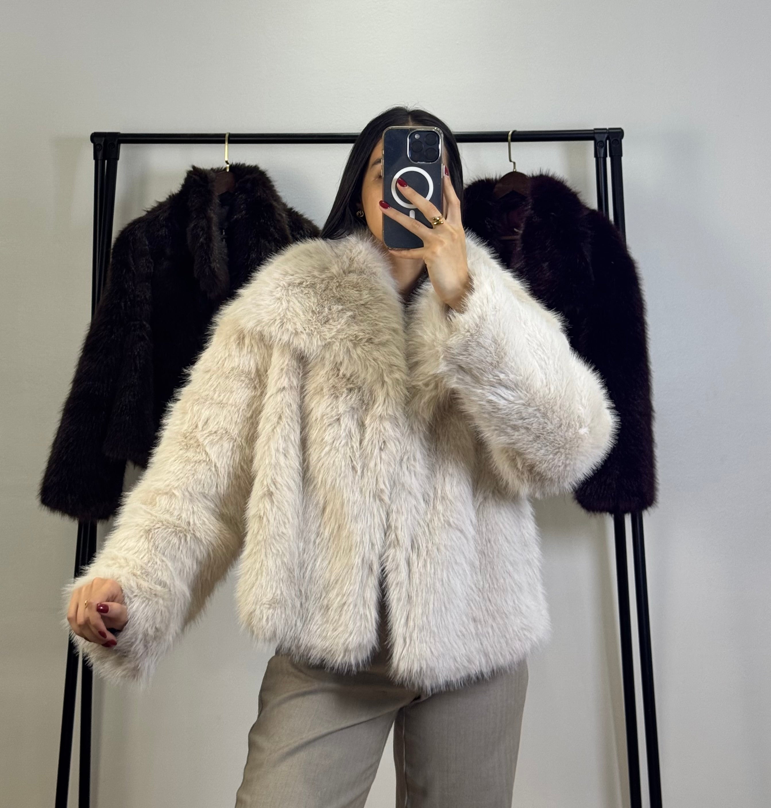 Veste en Fourrure |Beige