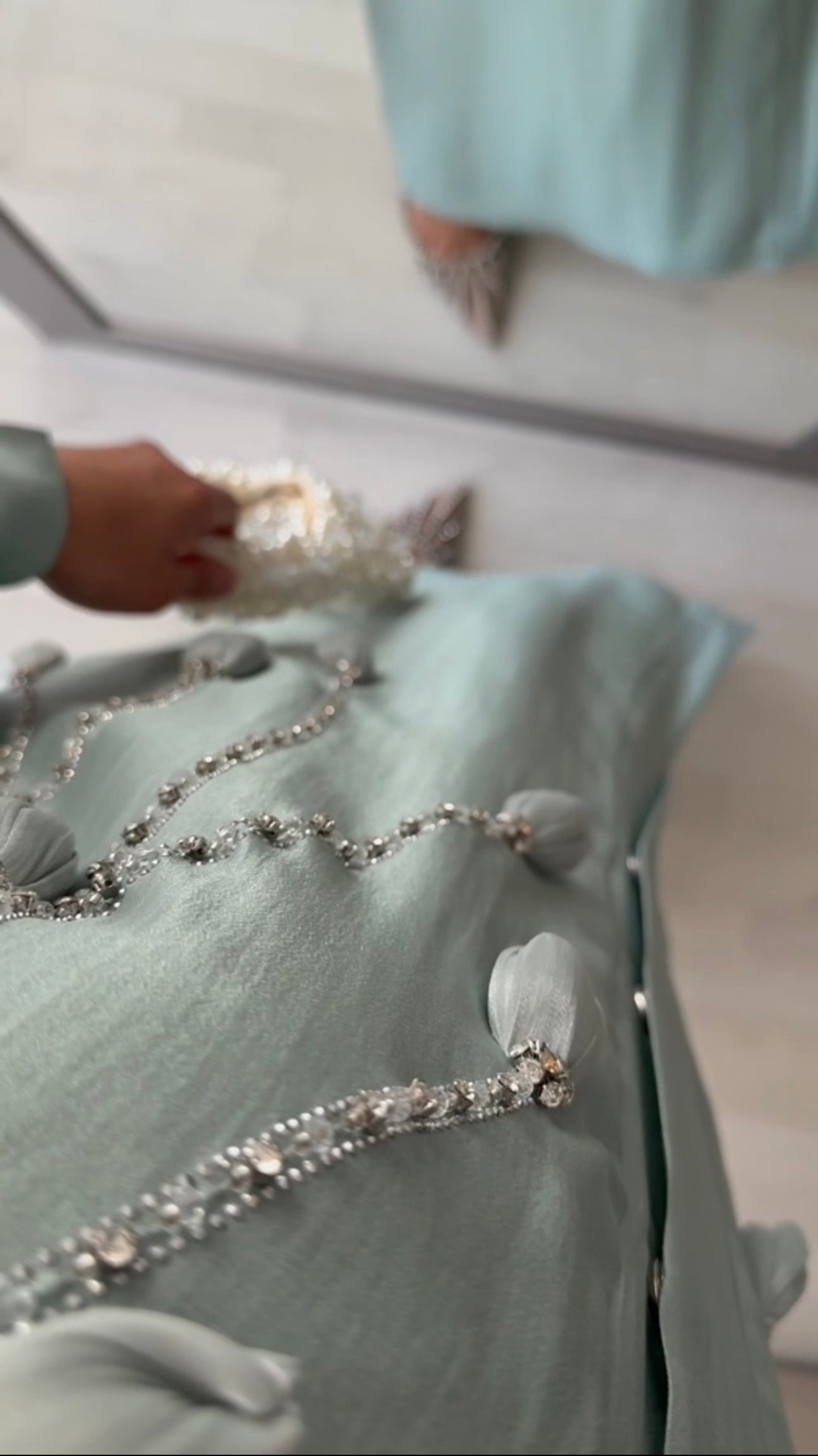 Abaya Tulipes|Vert