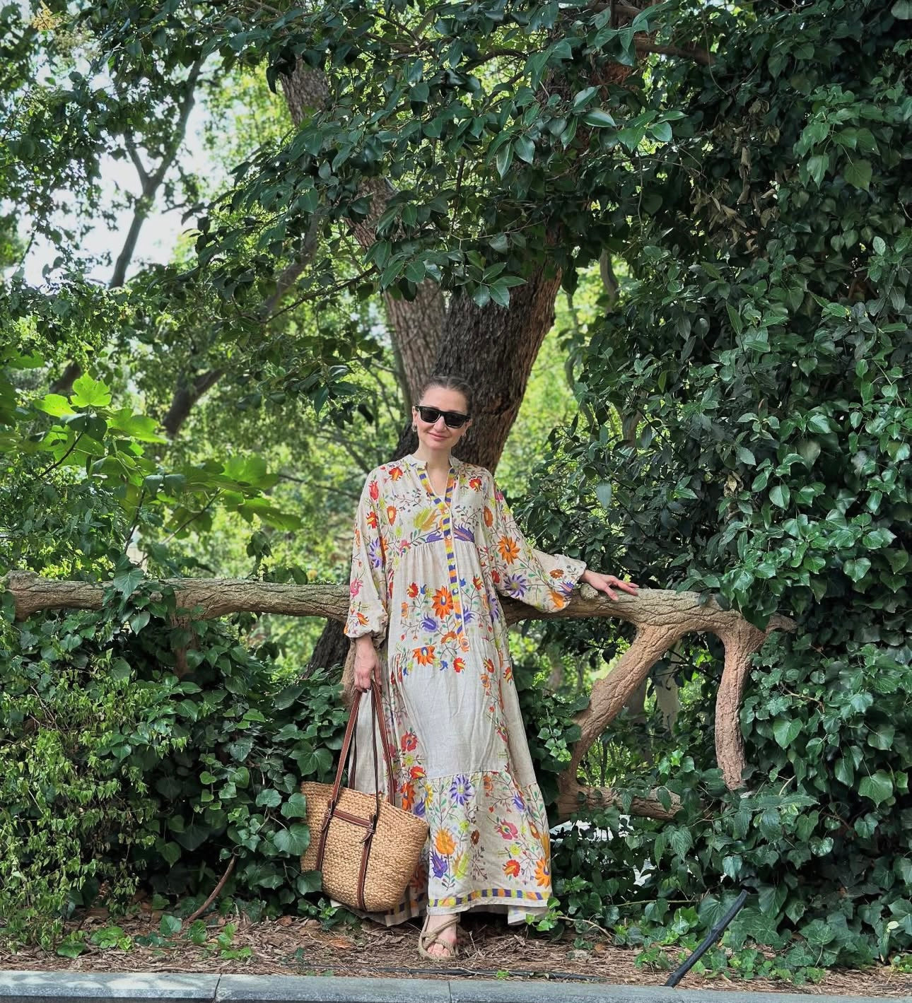 Robe Fleurie |Beige
