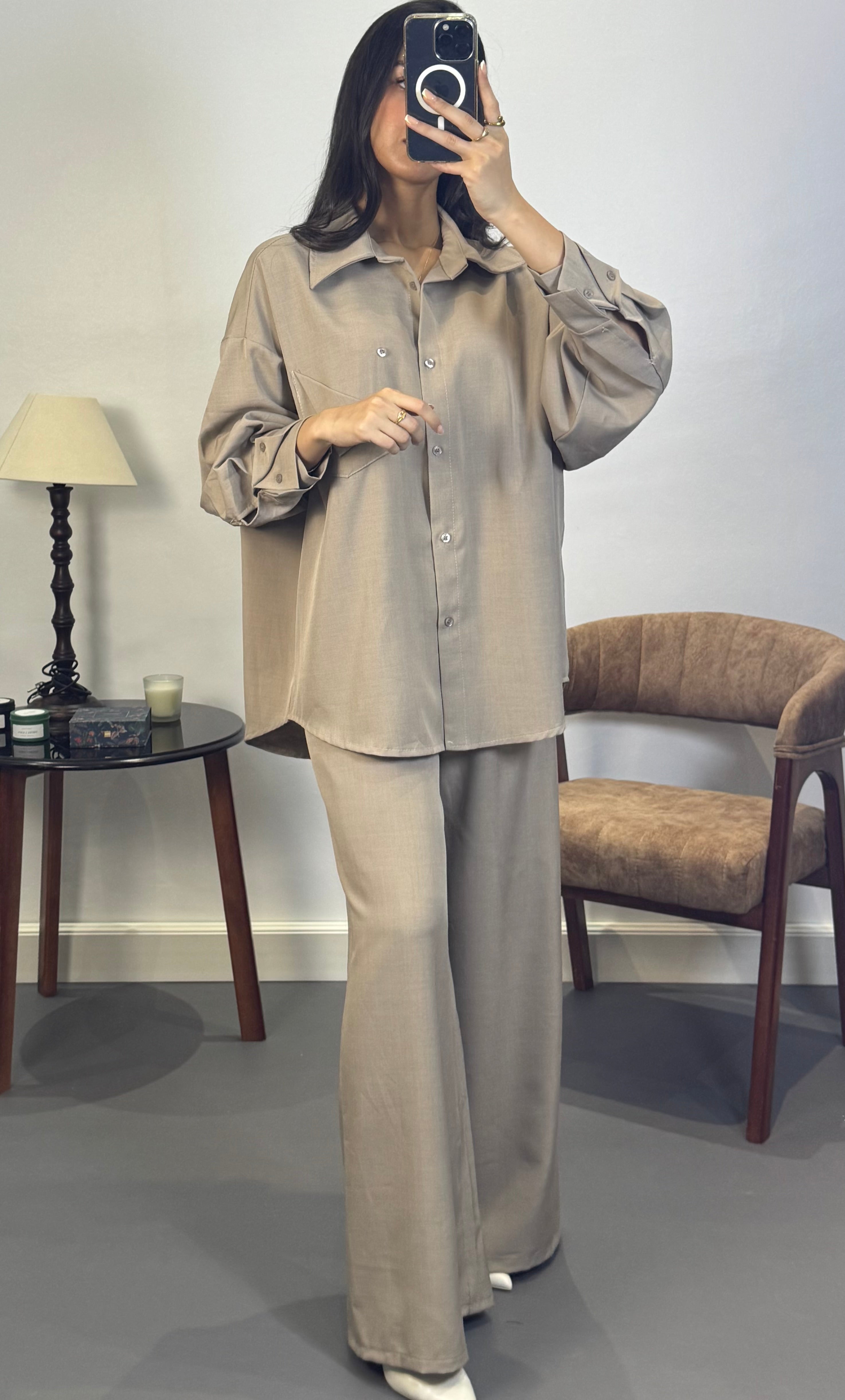 Ensemble Chemise |Beige