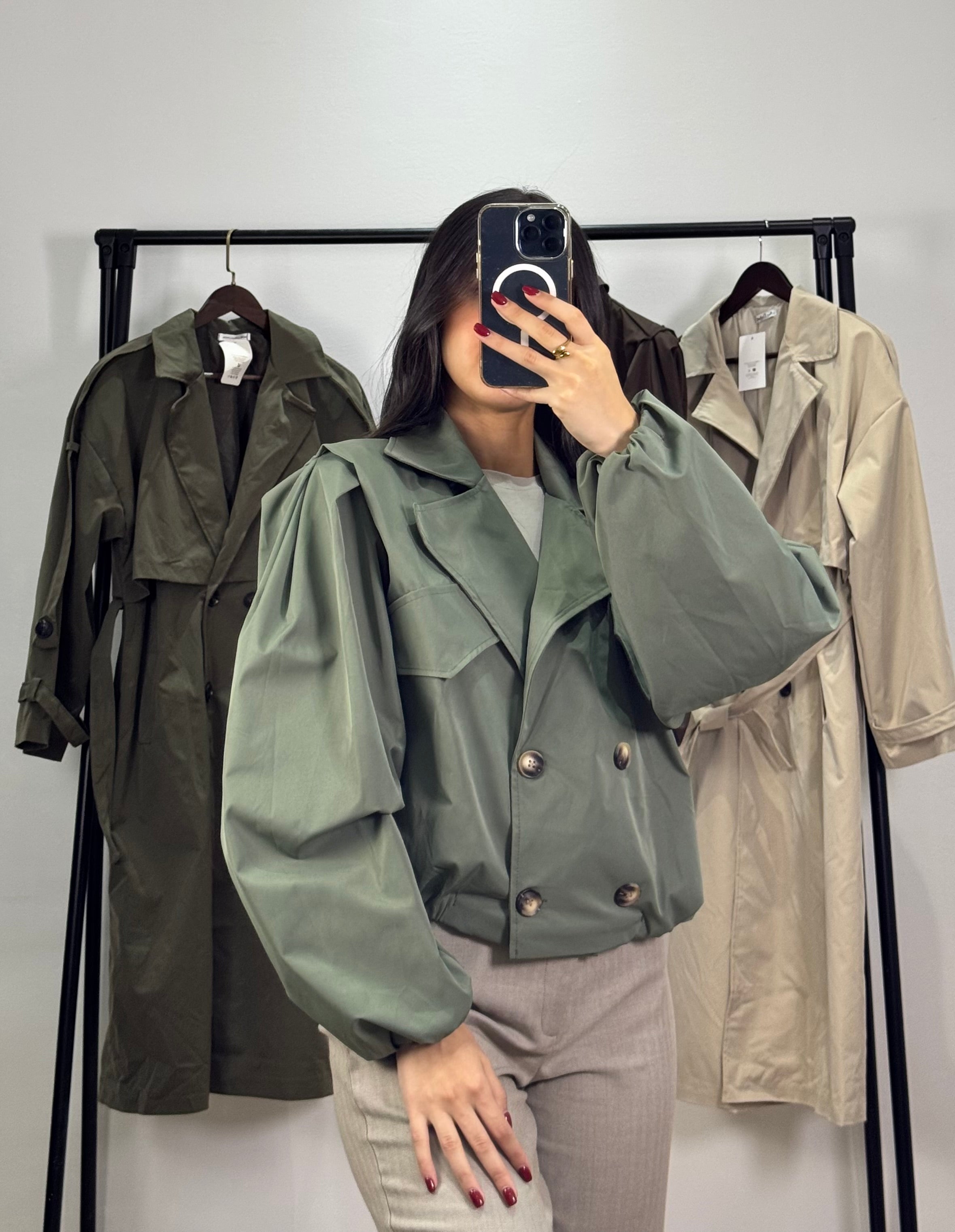 Trench très court |Vert