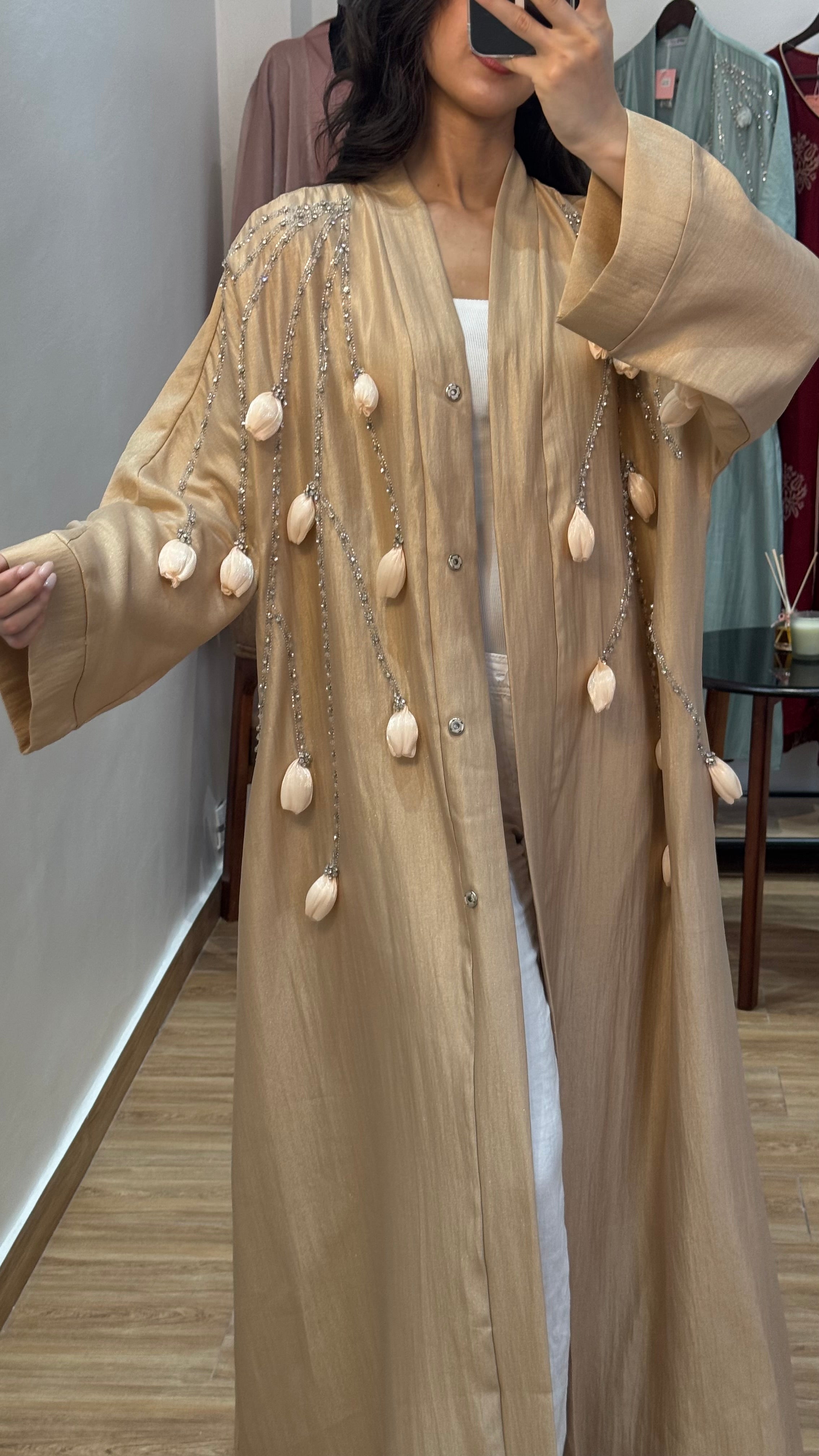 Abaya Tulipe |Rose poudrée