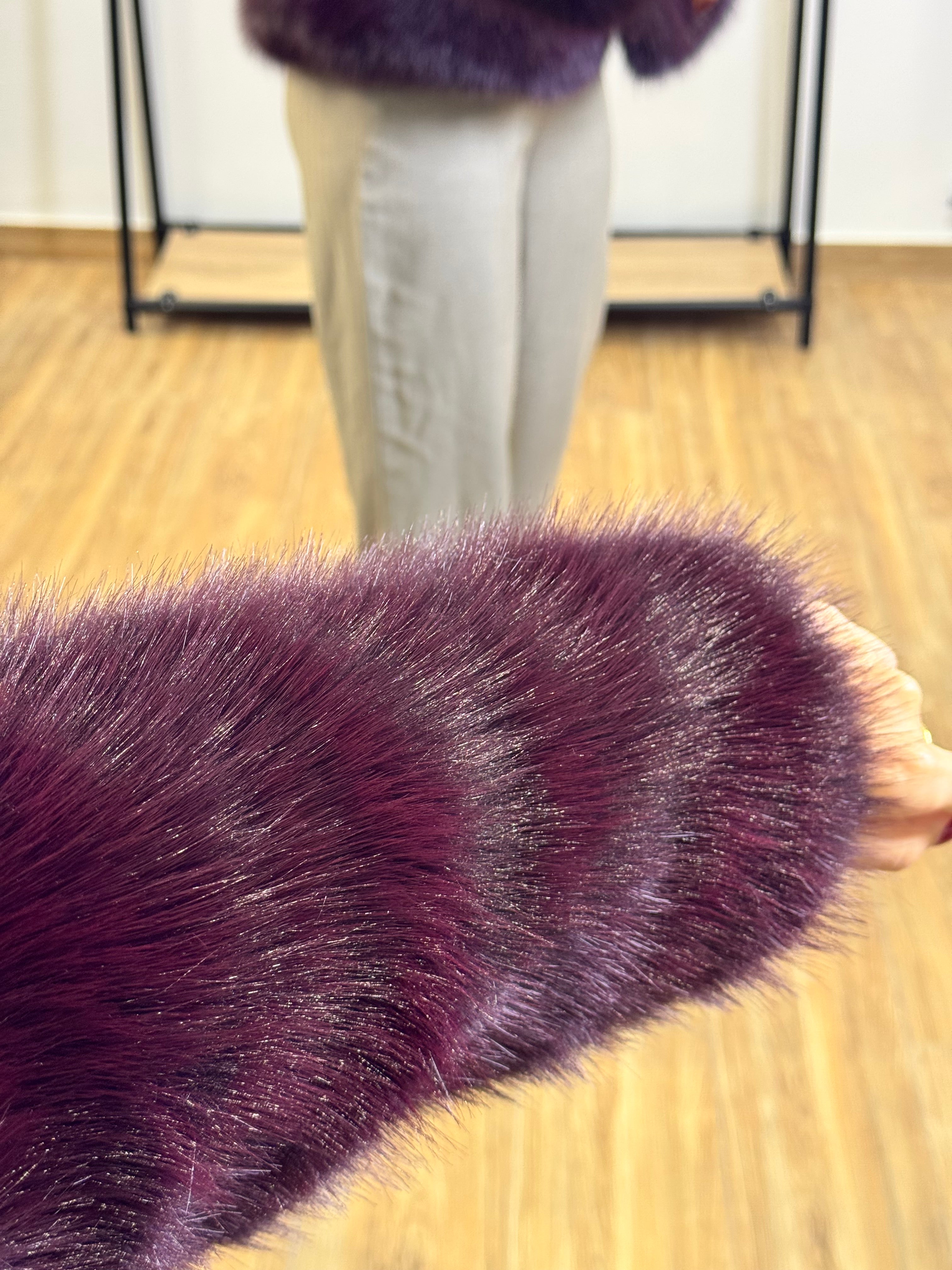 Veste en Fourrure |Burgundy