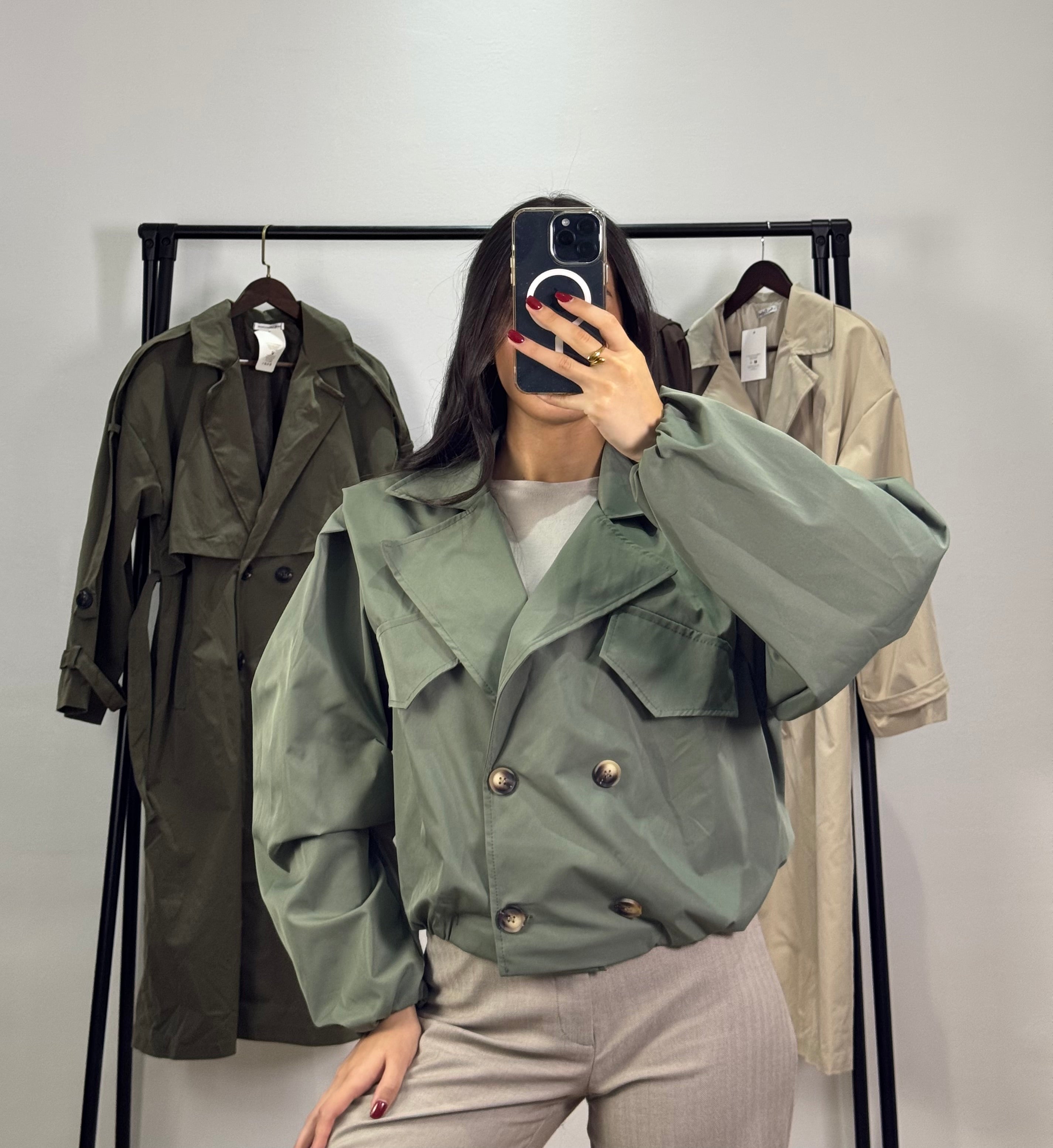 Trench très court |Vert