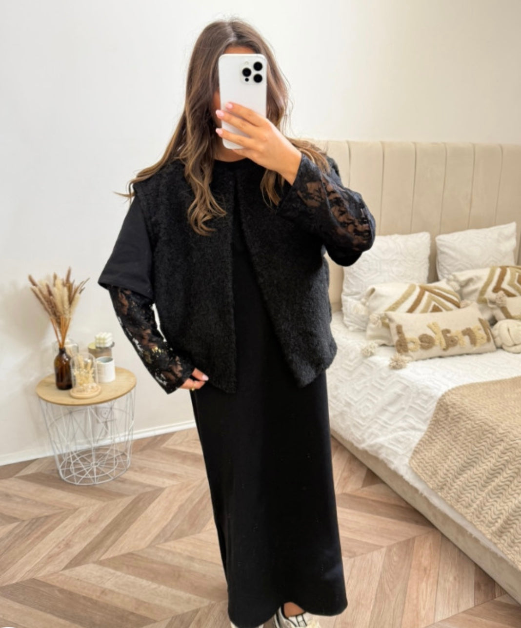 Veste effet moumoute