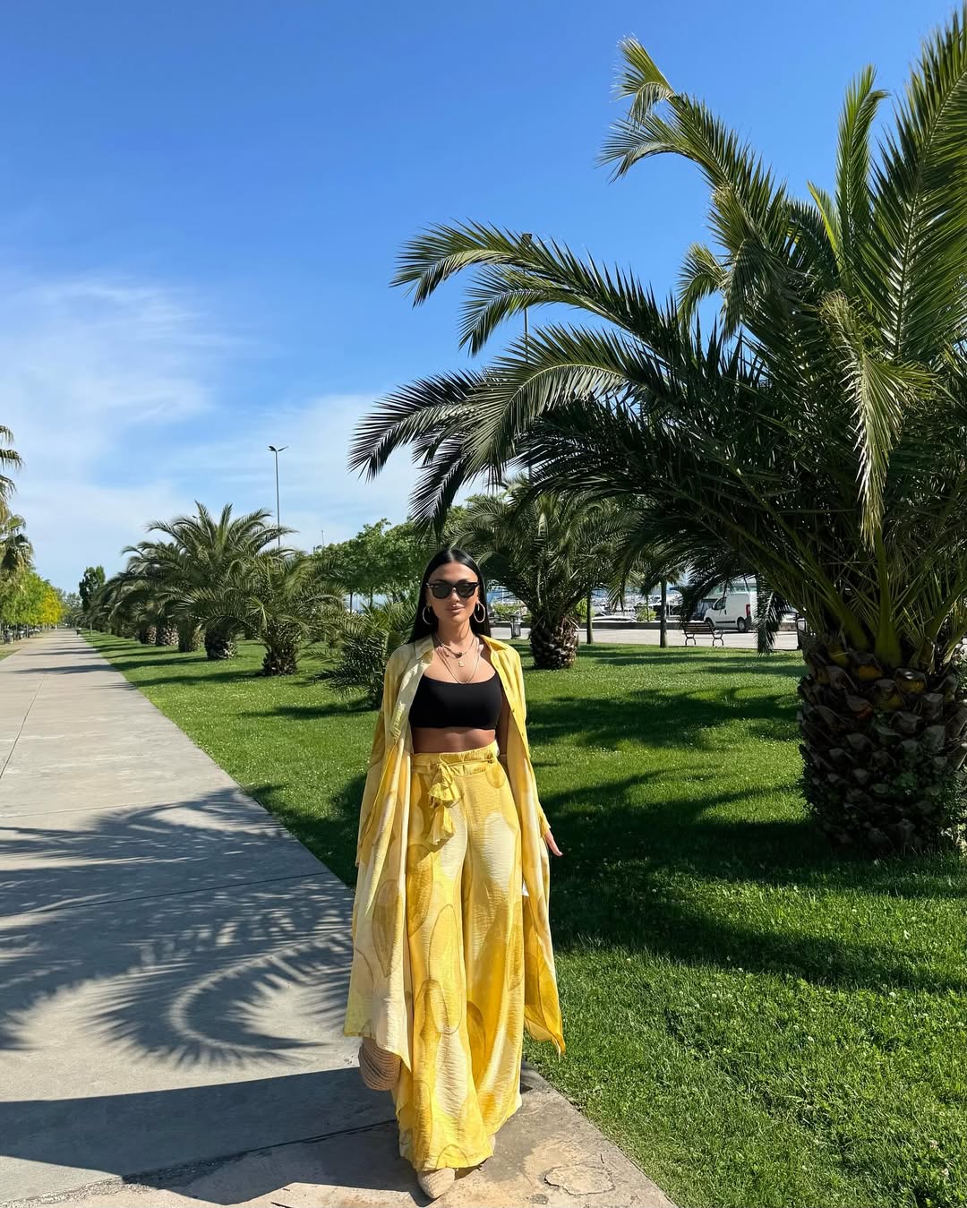 Ensemble chemise longue |Jaune