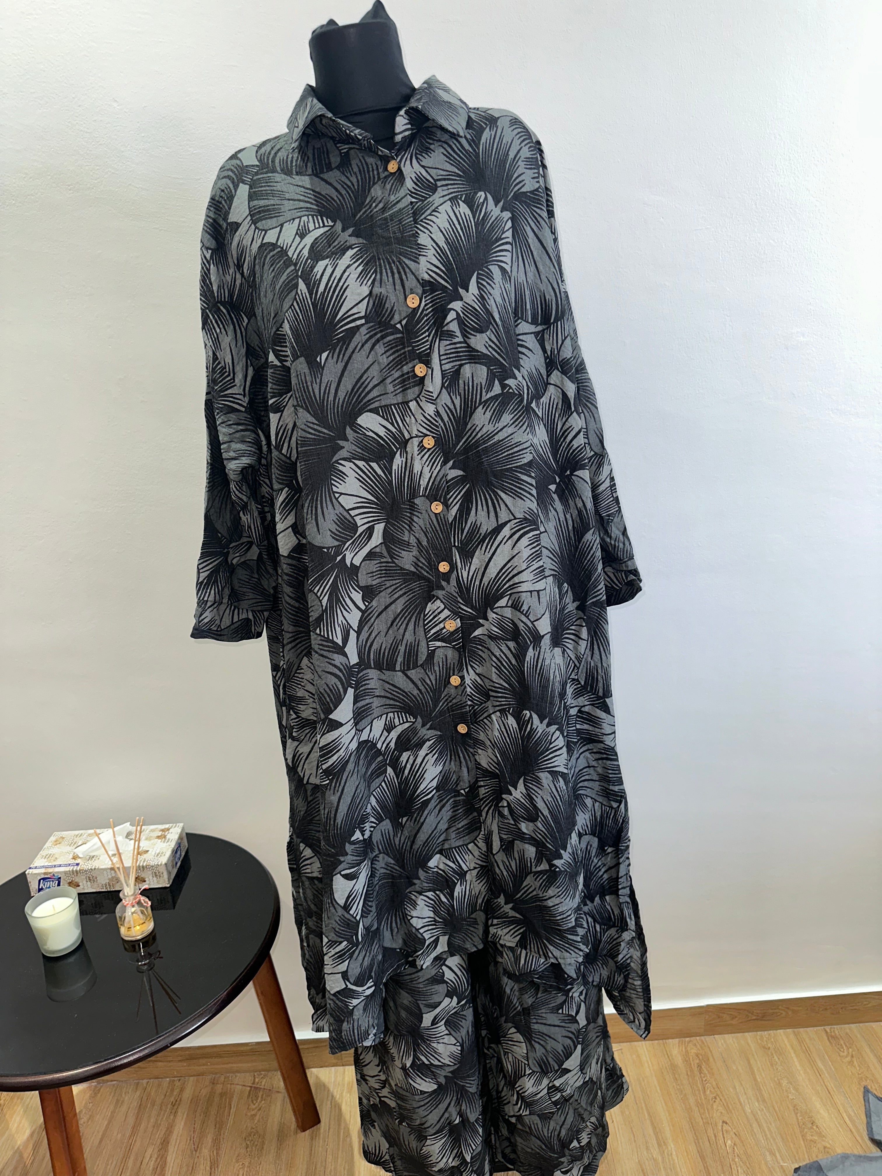 Ensemble Gris à motifs