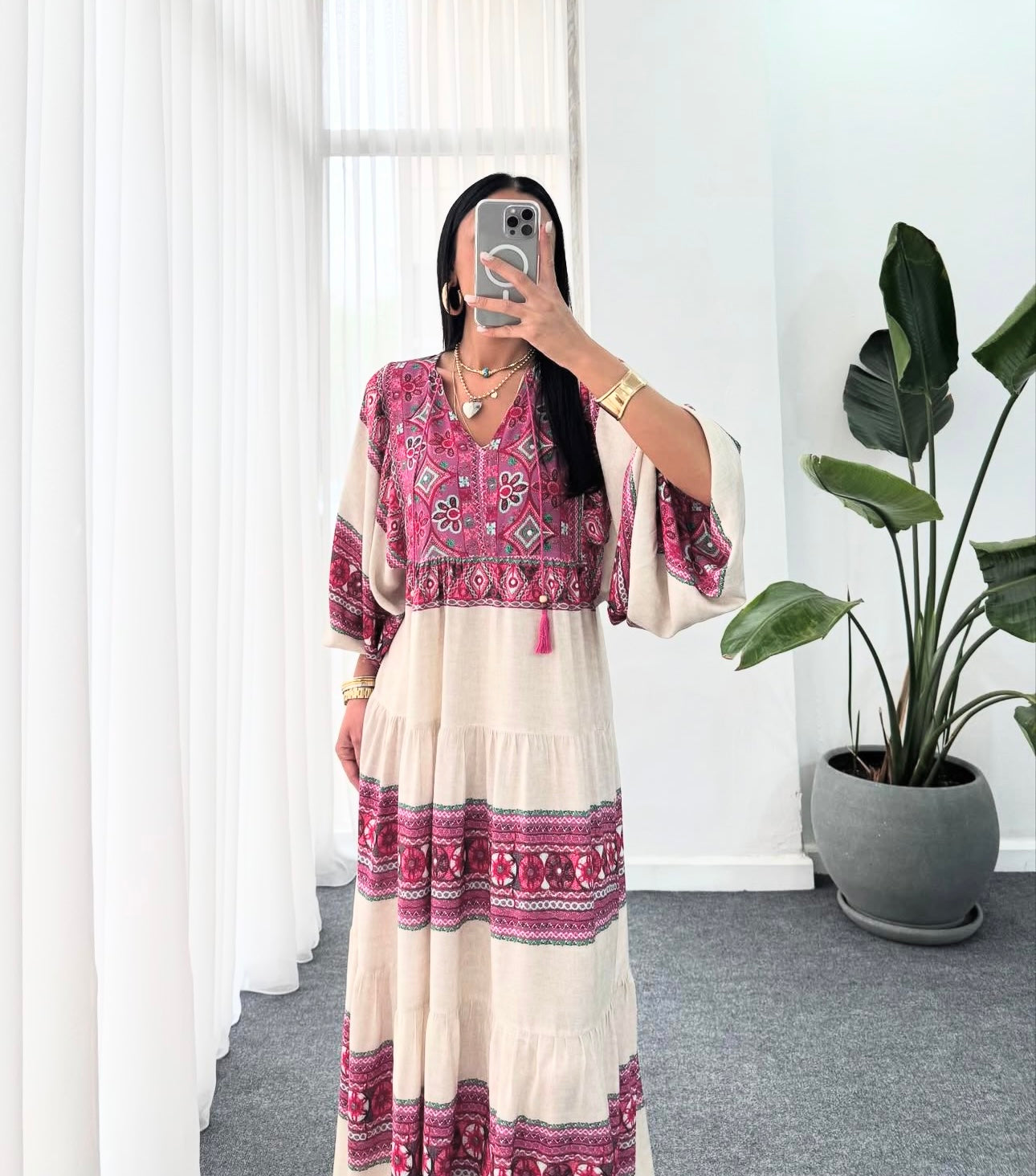 Robe Ivory |Rose