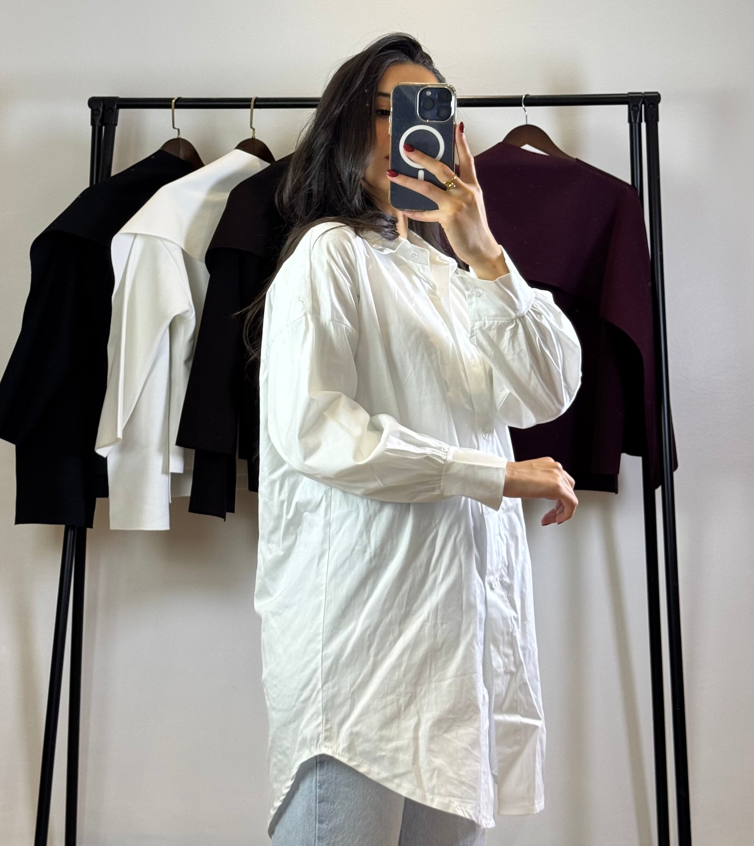 Chemise longue |Blanc