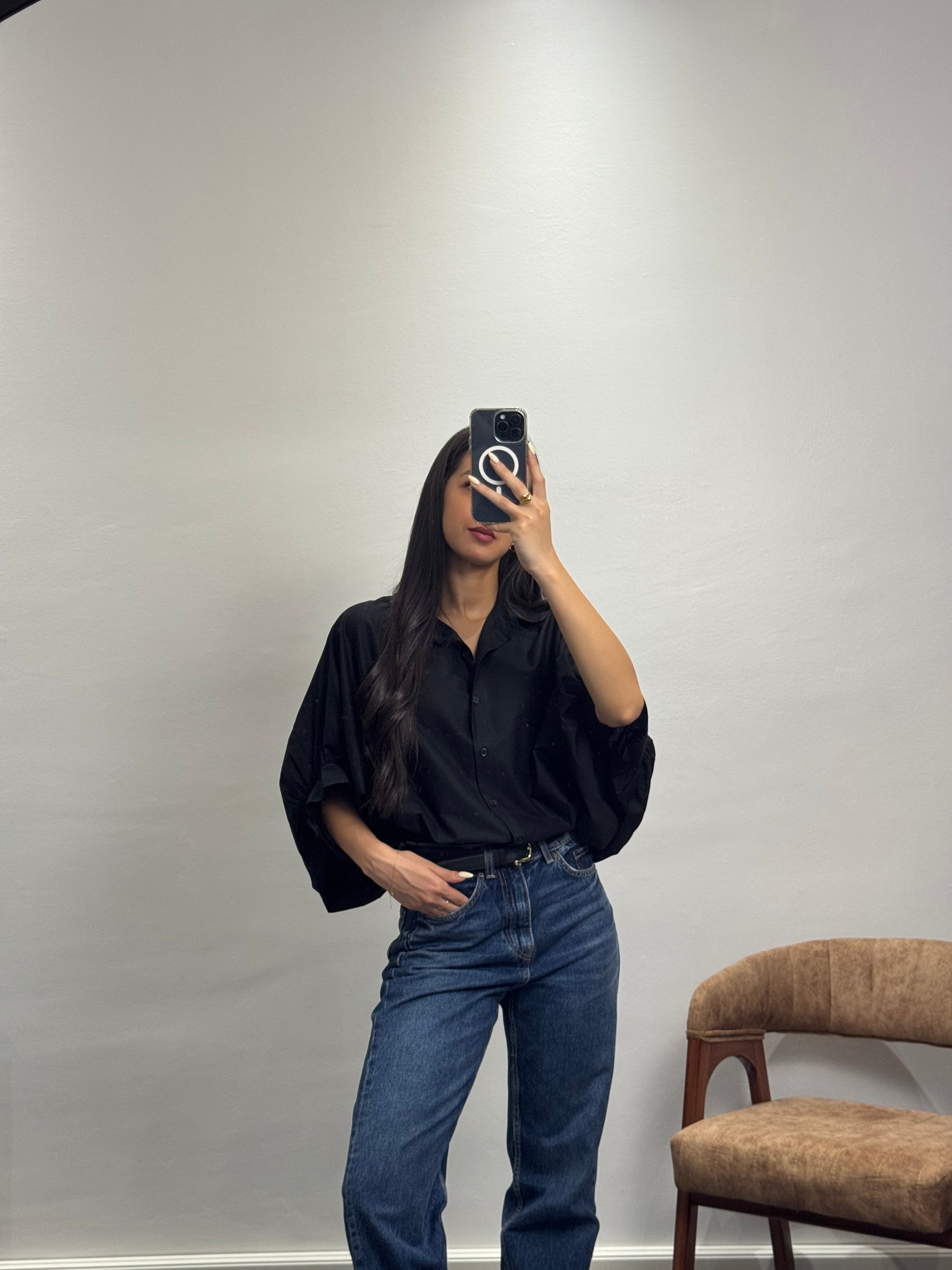 Ensemble chemise oversize |Noir