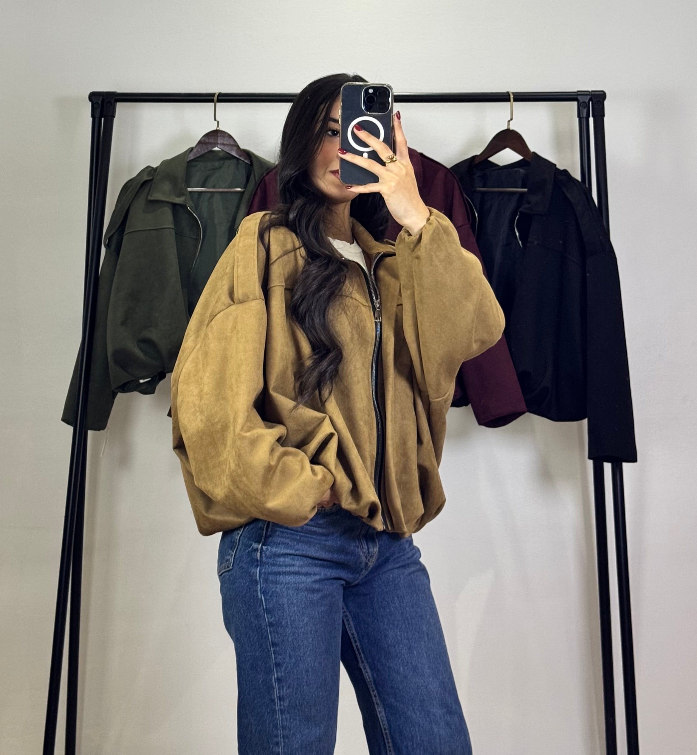 Bomber en Daim |Camel