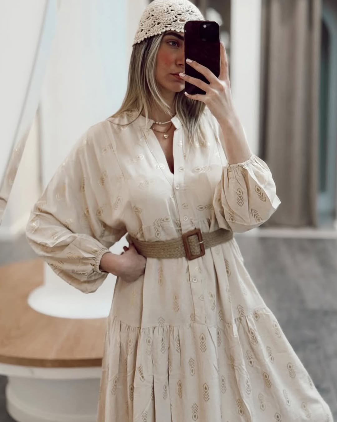 Robe Sari Beige