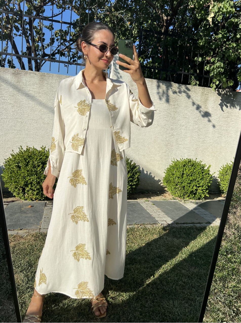 Ensemble deux piece (robe + gilet)