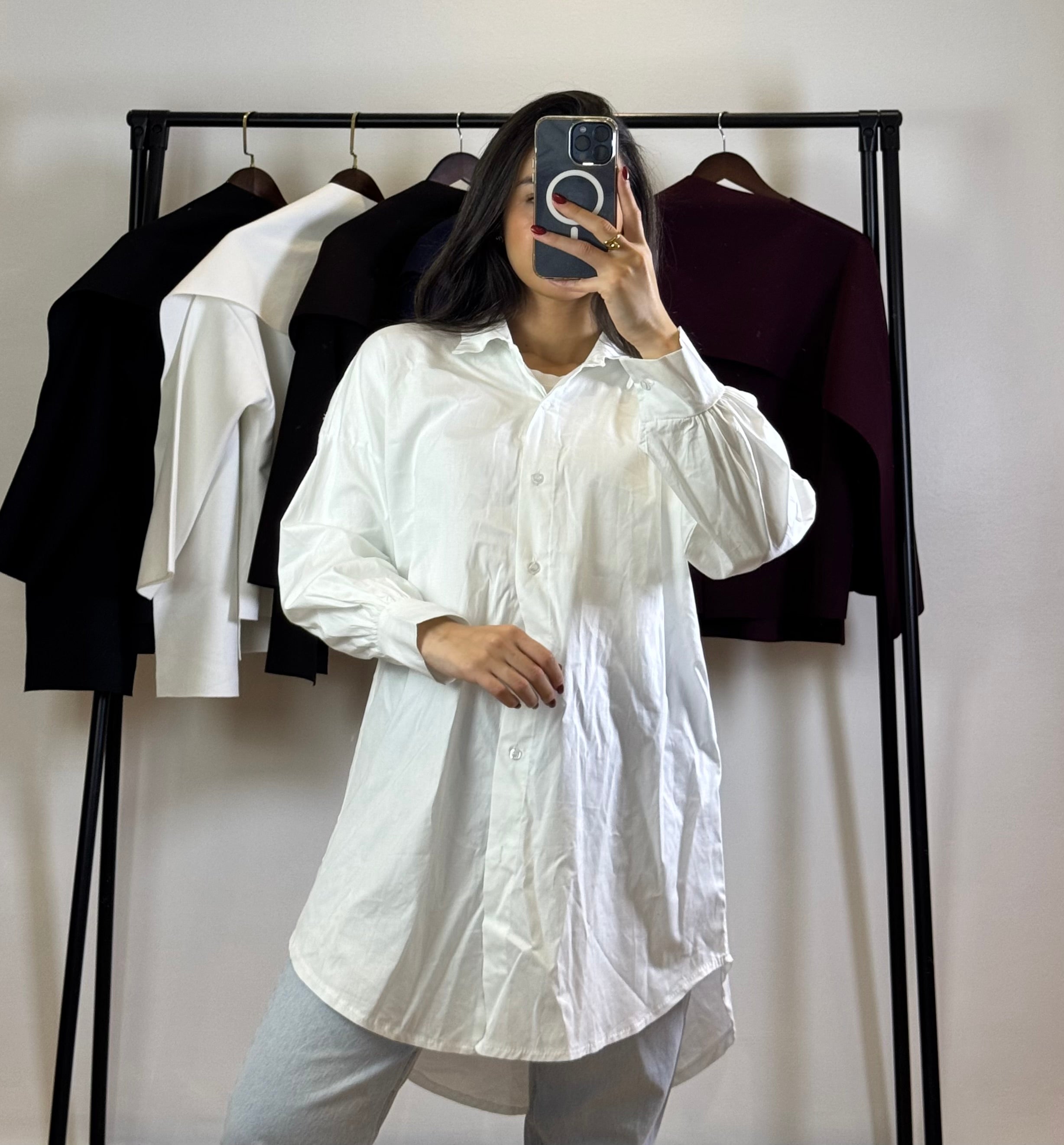 Chemise longue |Blanc