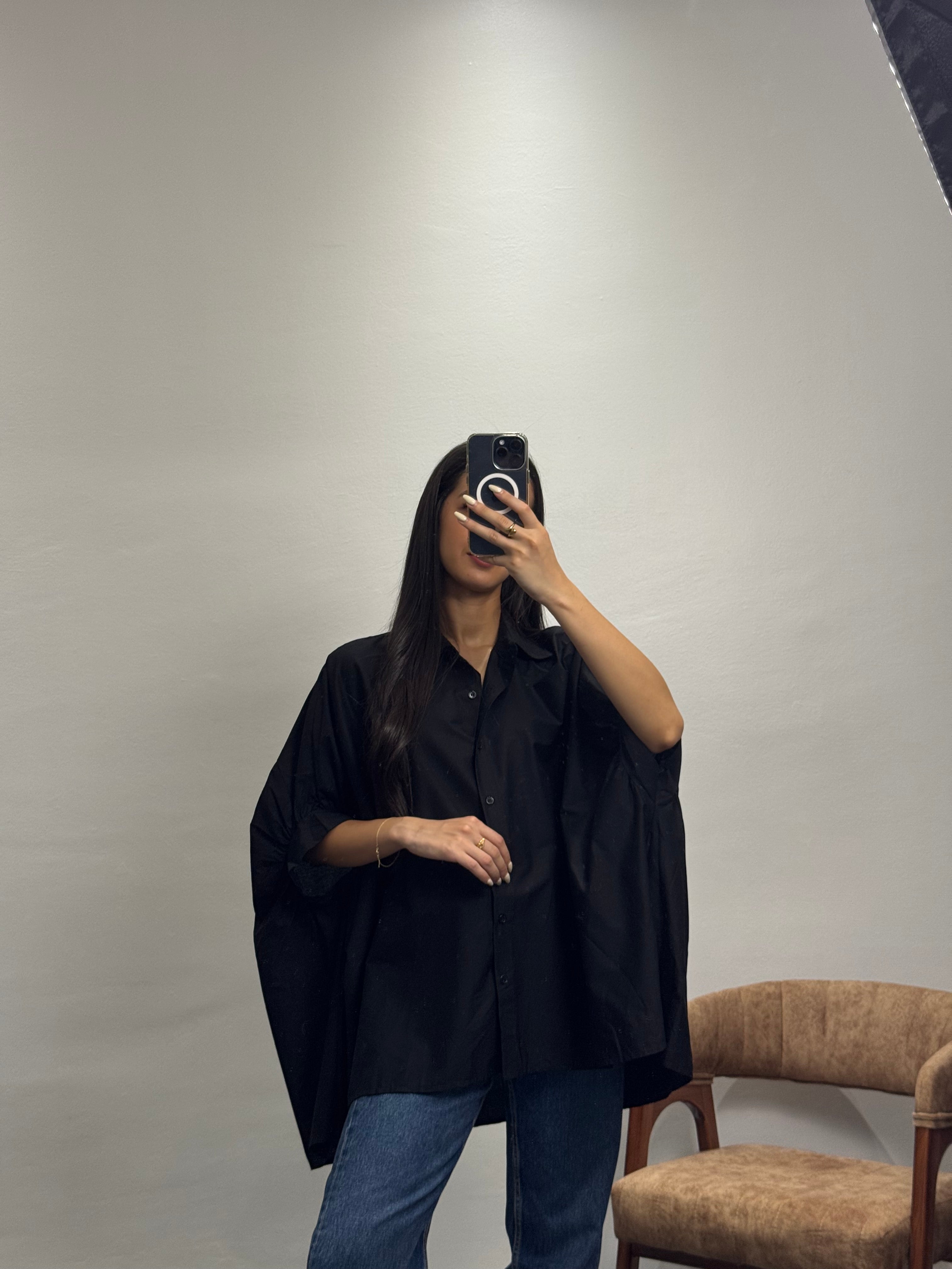 Ensemble chemise oversize |Noir
