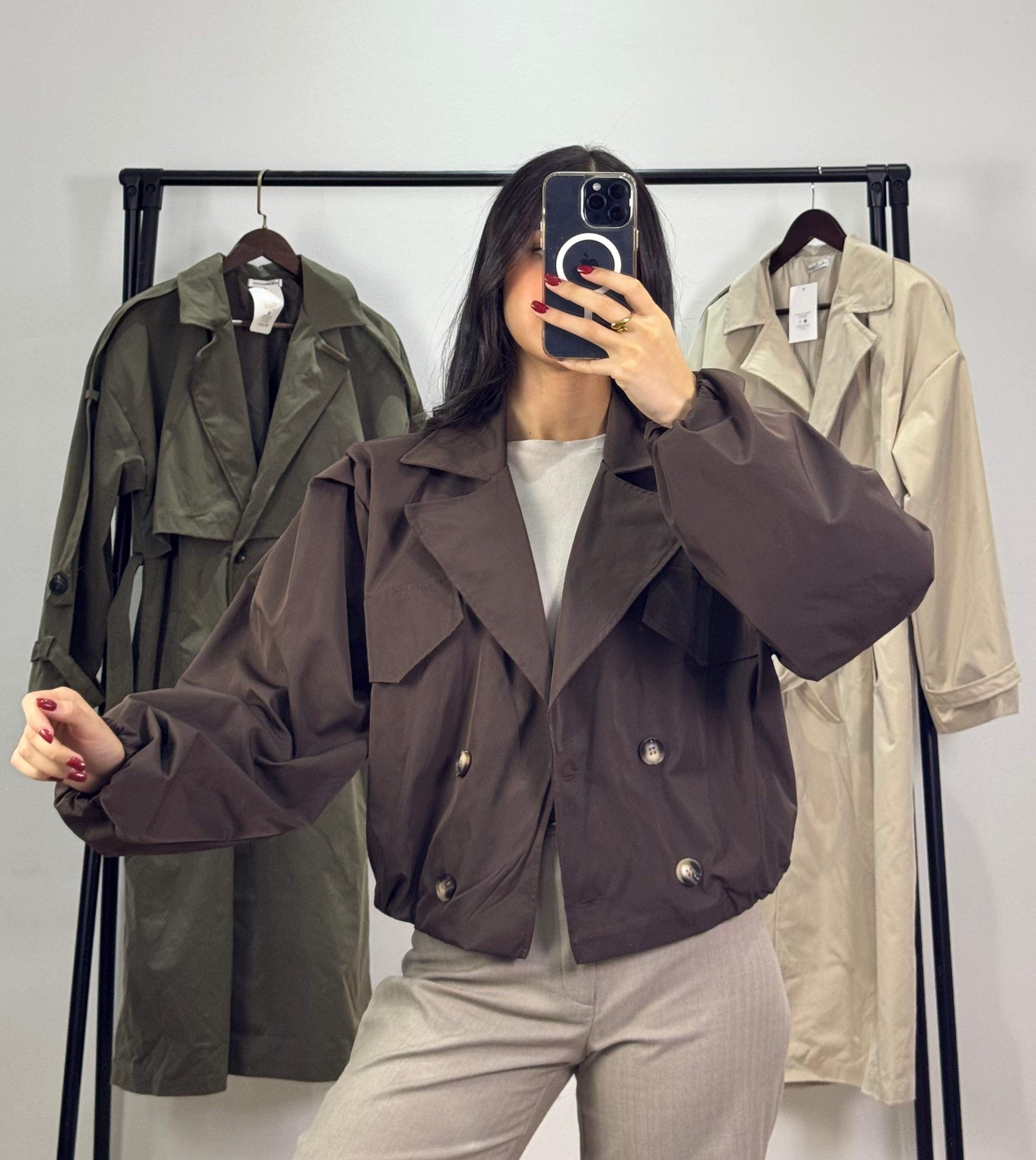 Trench très court |Marron