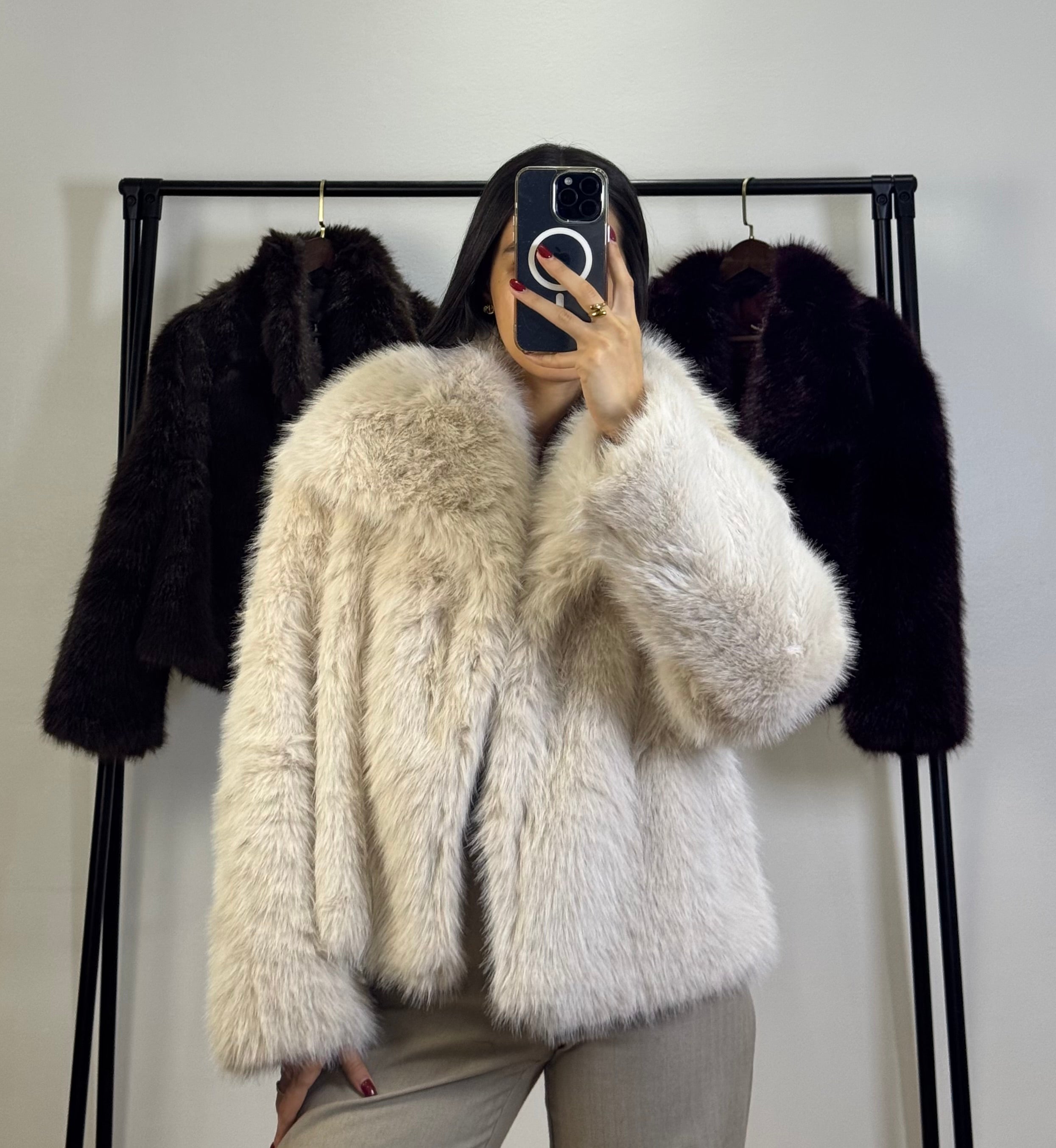 Veste en Fourrure |Beige