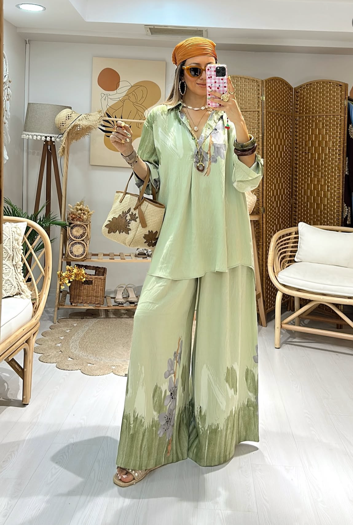 Ensemble Deux piece vert