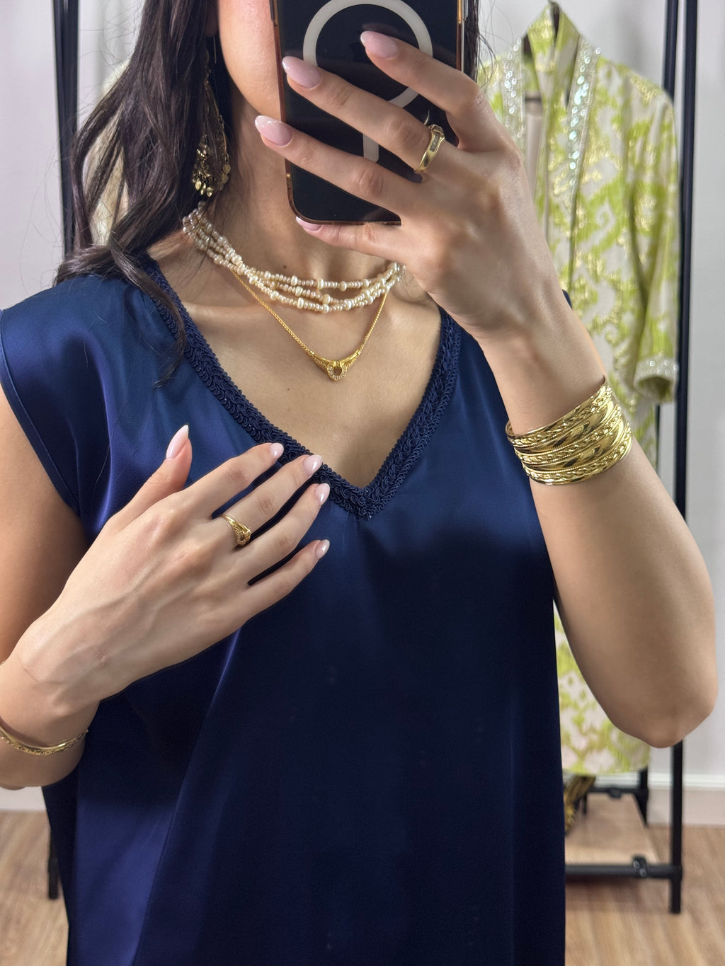 Ensemble robe Brocart |Bleu