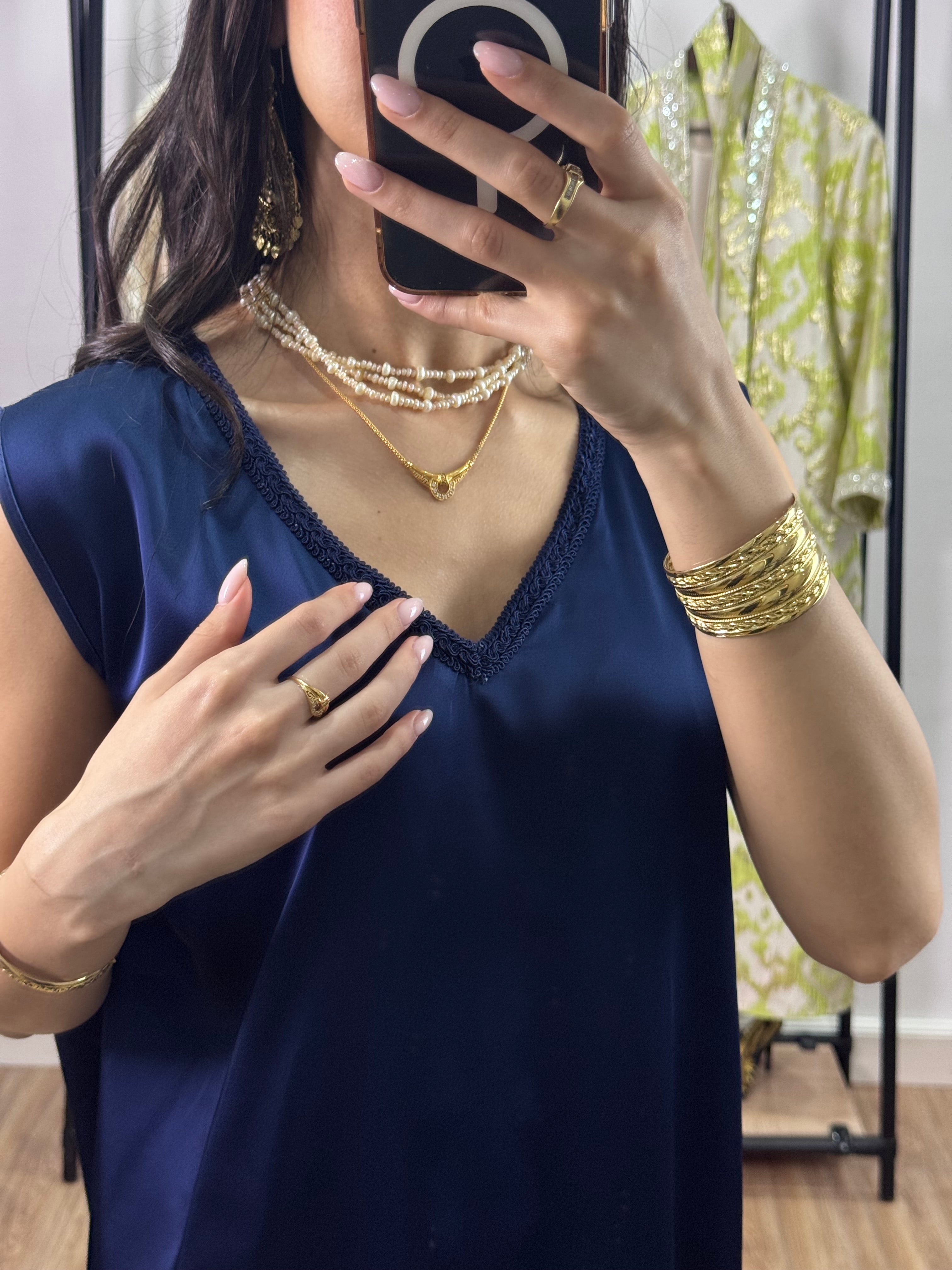 Ensemble robe Brocart |Bleu