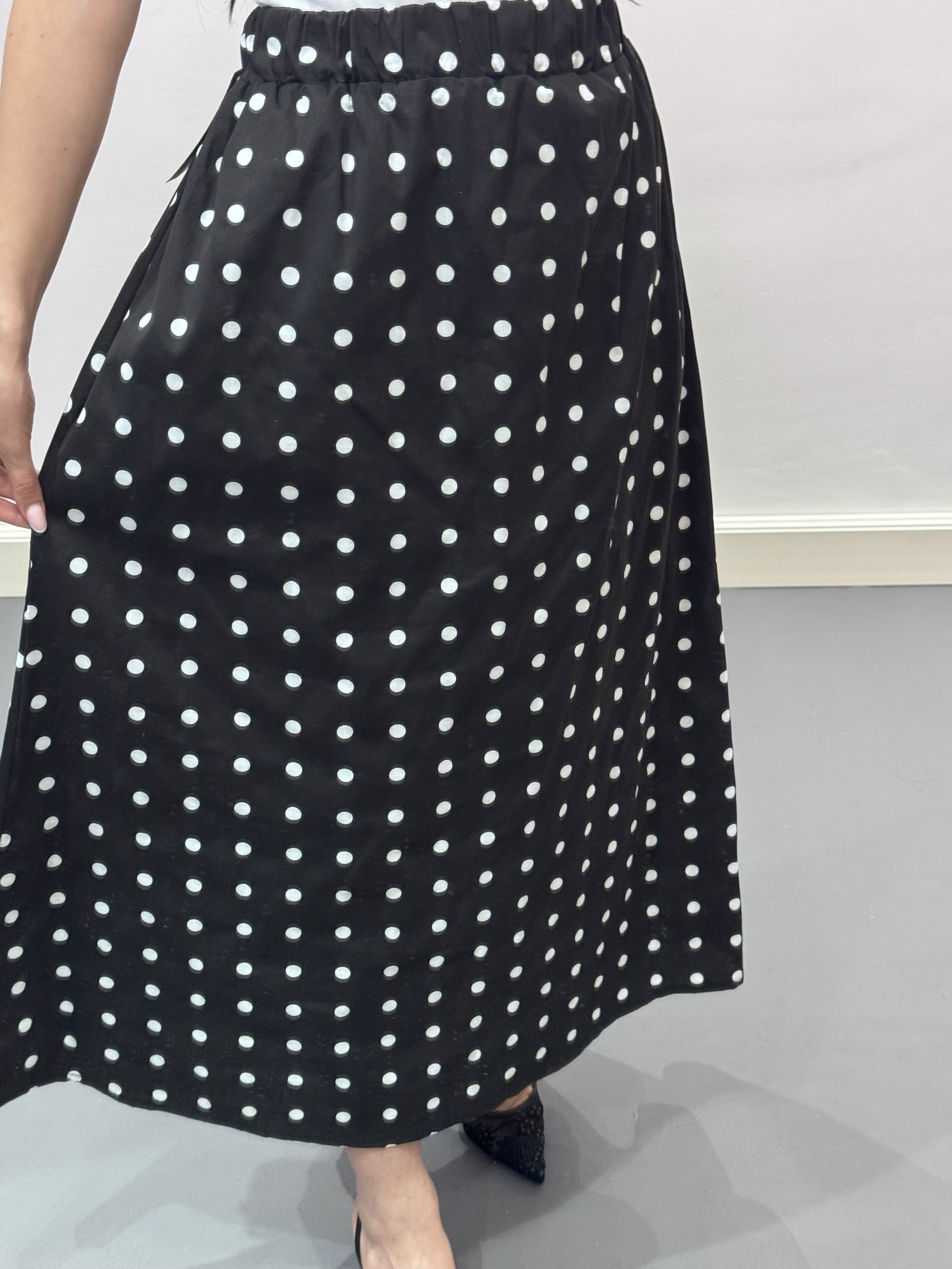 Jupe Polka Dot |Noir