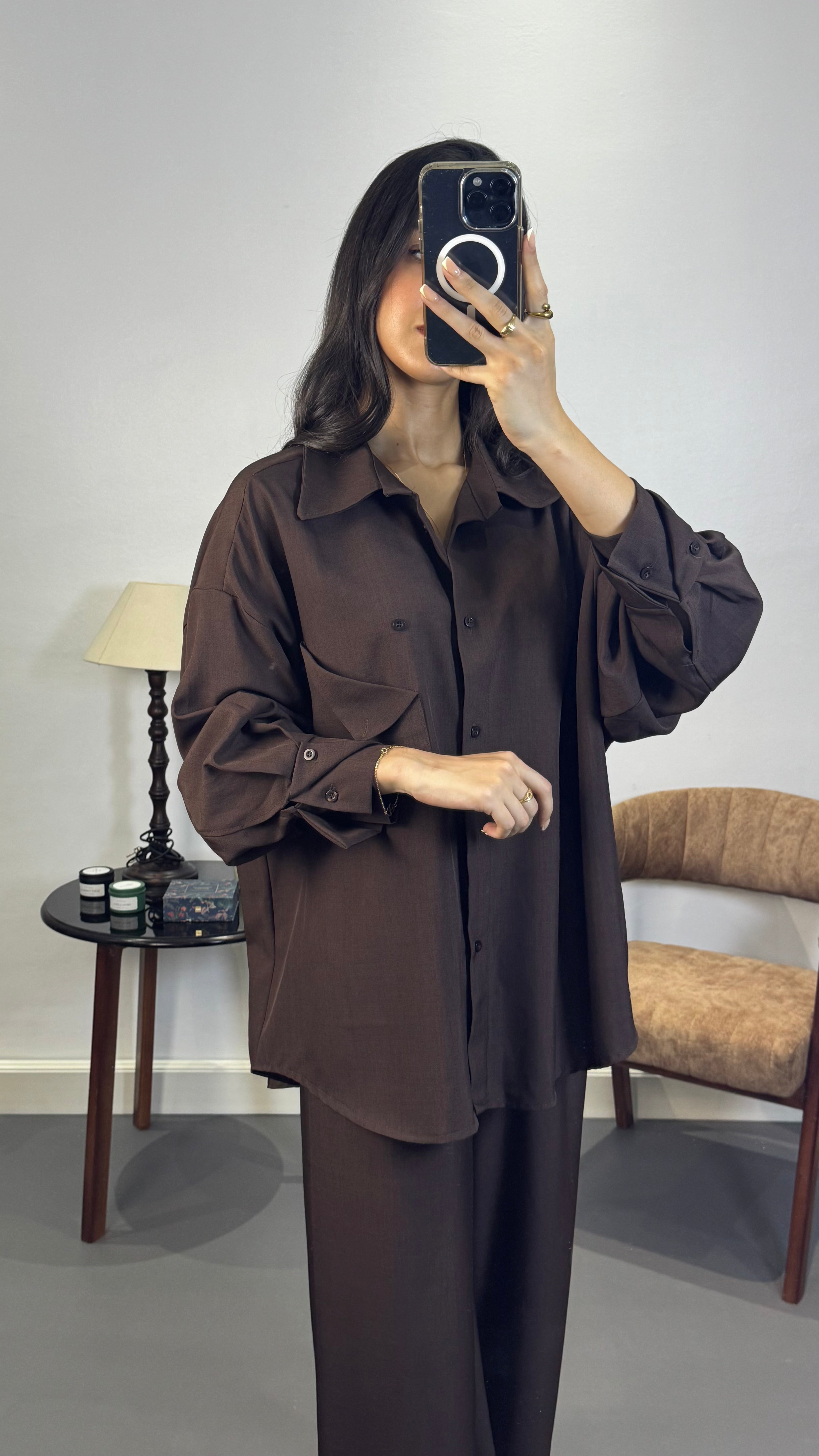 Ensemble Chemise |Marron