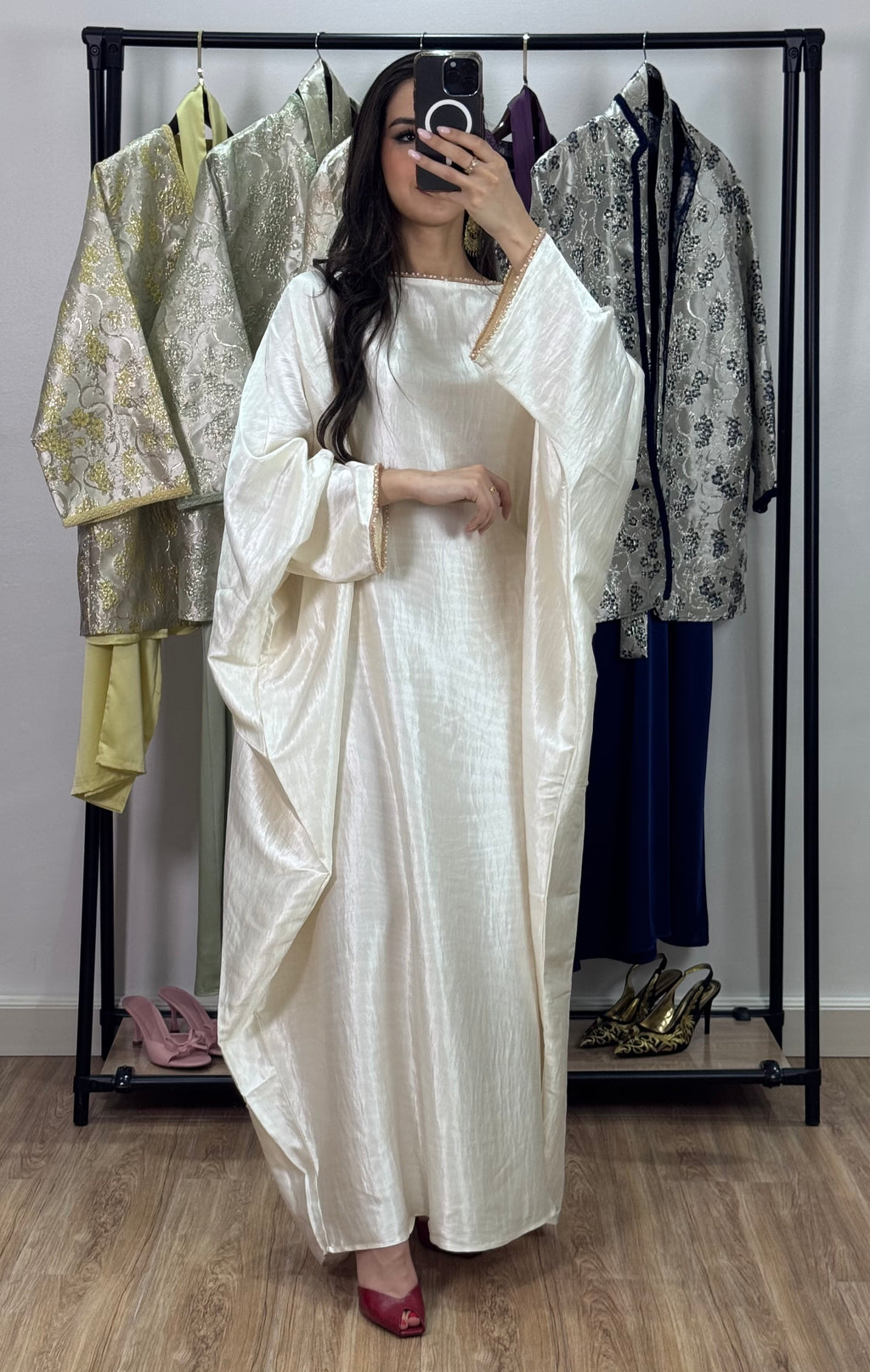 Robe d’hôtesse papillon |Écru