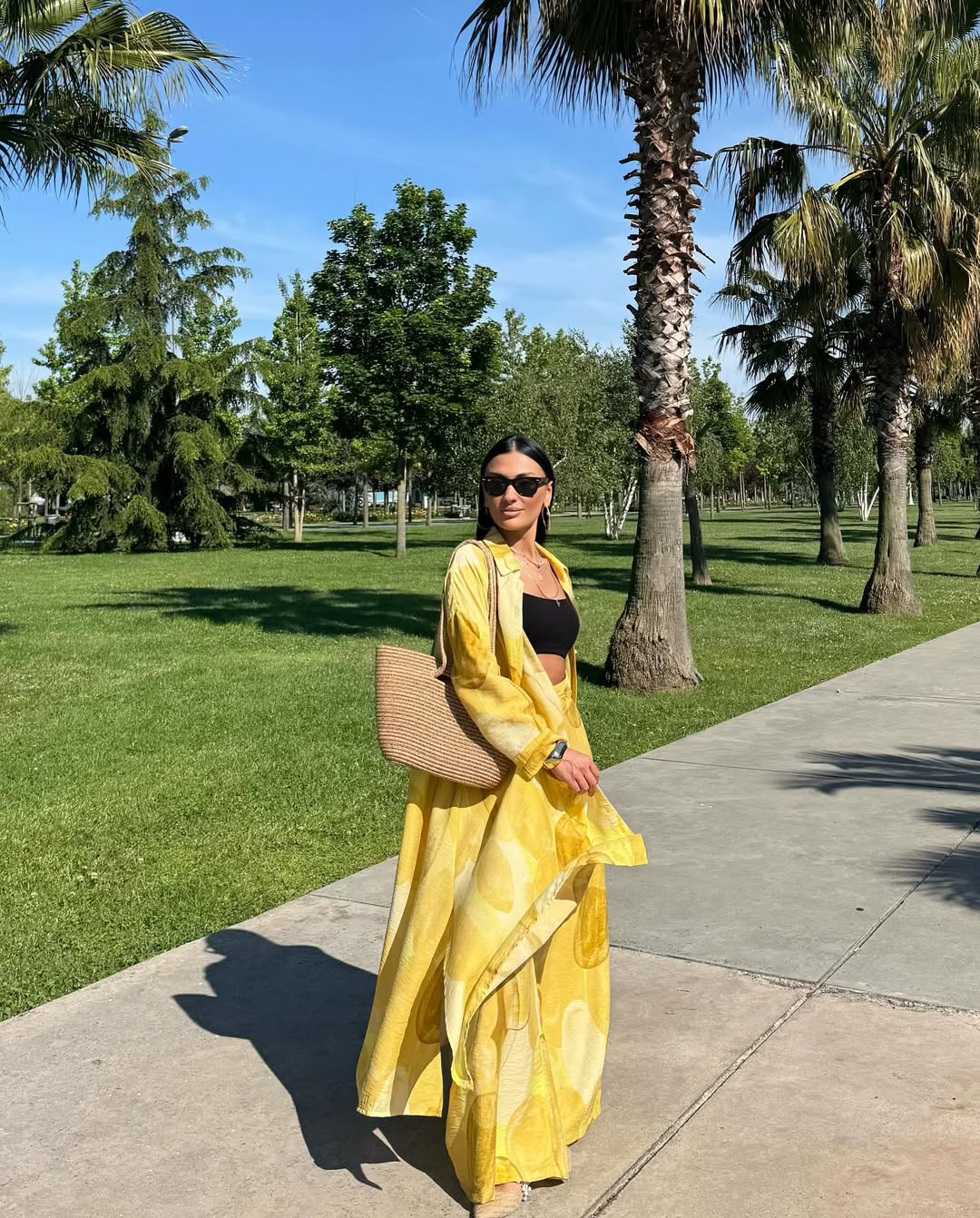 Ensemble chemise longue |Jaune