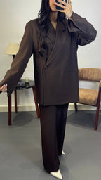 Costume croisé oversize |Marron