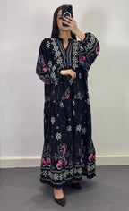 Robe à motifs |Noir et Rose