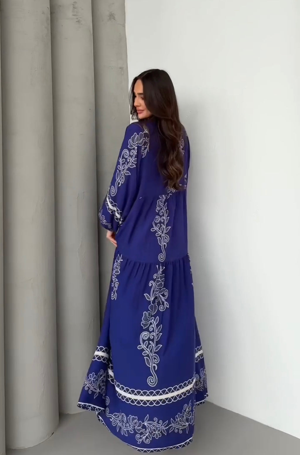 Robe à motifs |Bleu