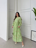 Robe à motifs |Vert clair