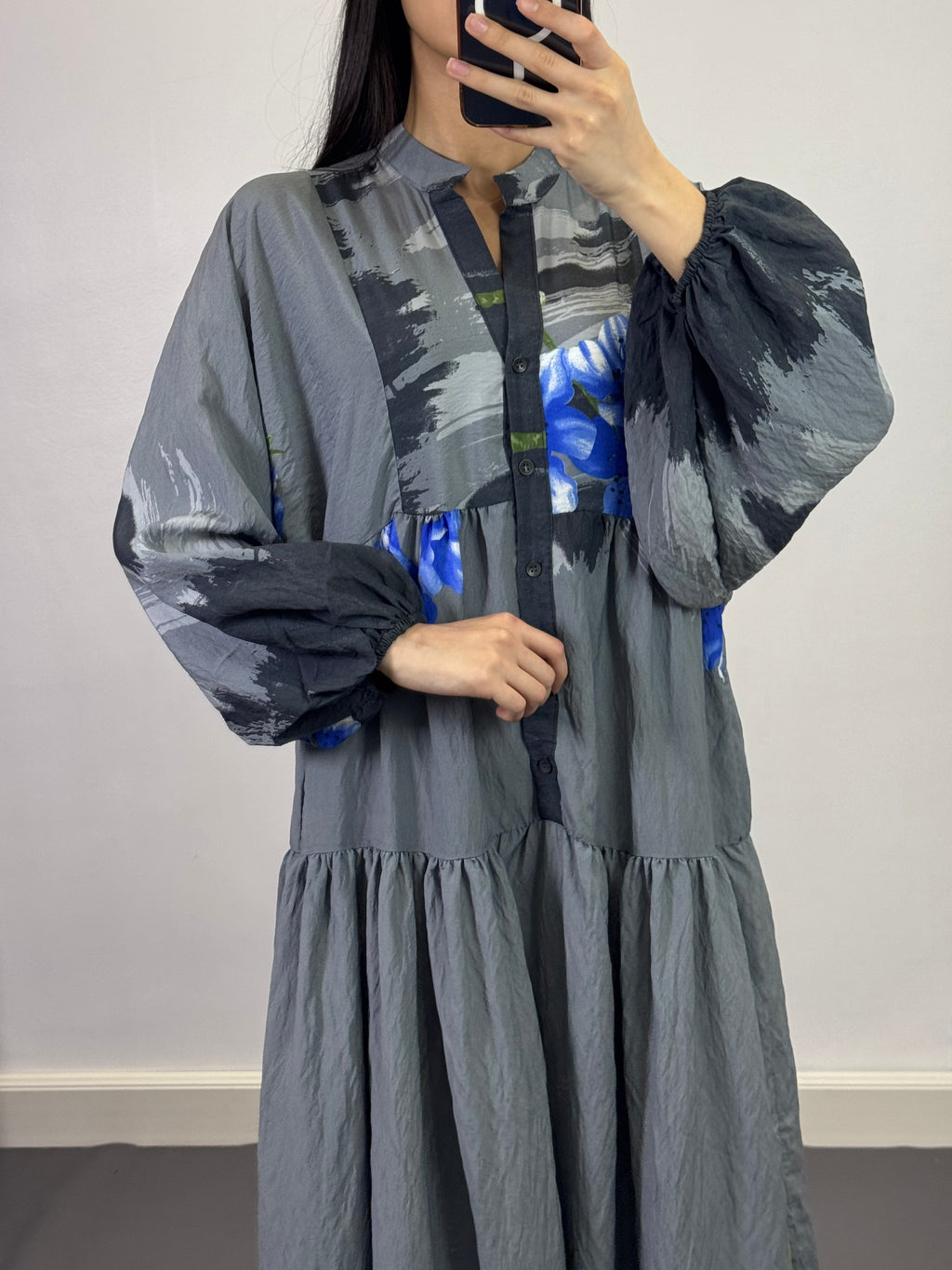 Robe à motifs |Gris