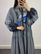 Robe à motifs |Gris