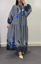 Robe à motifs |Gris