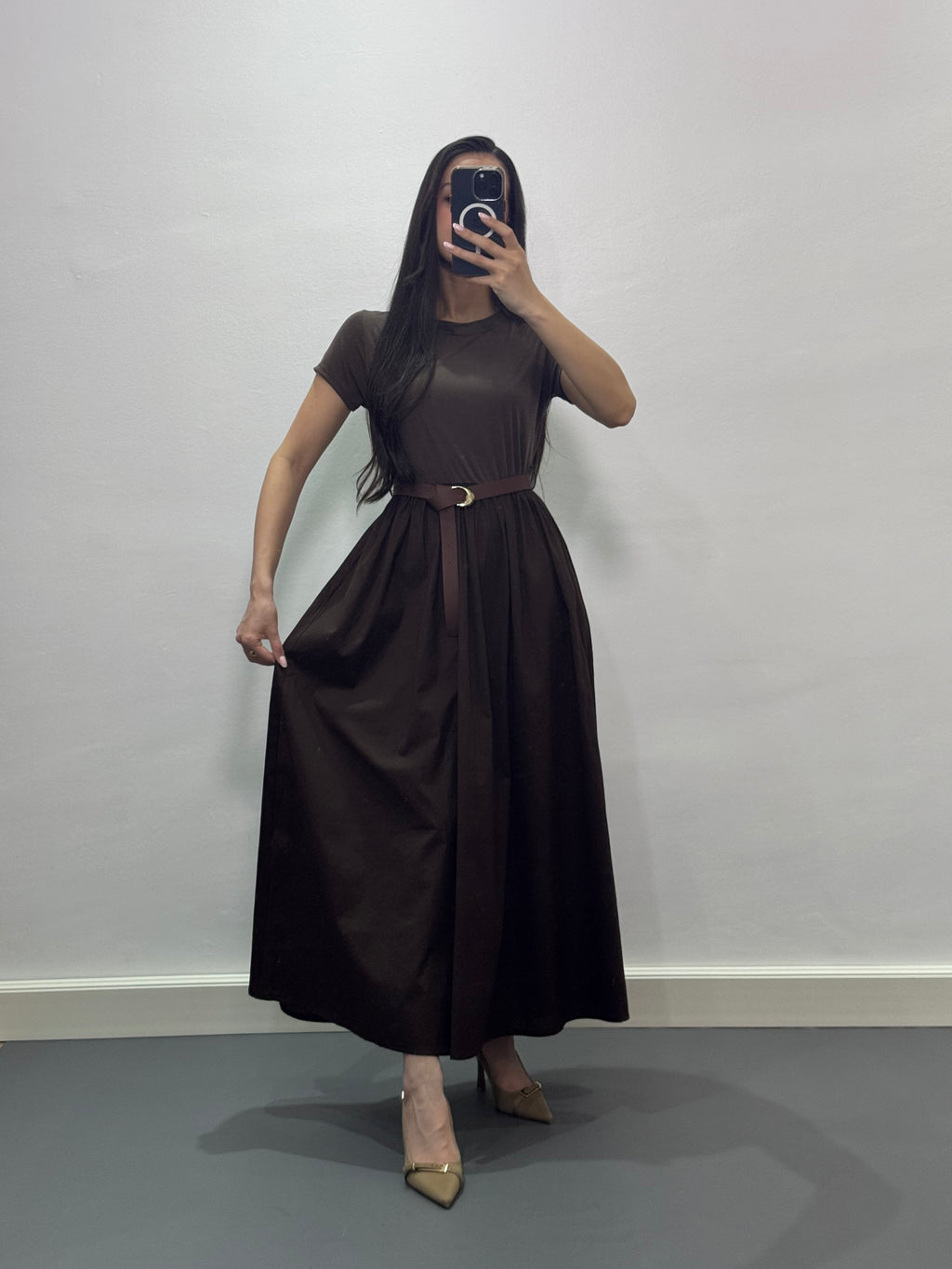 Robe avec ceinture