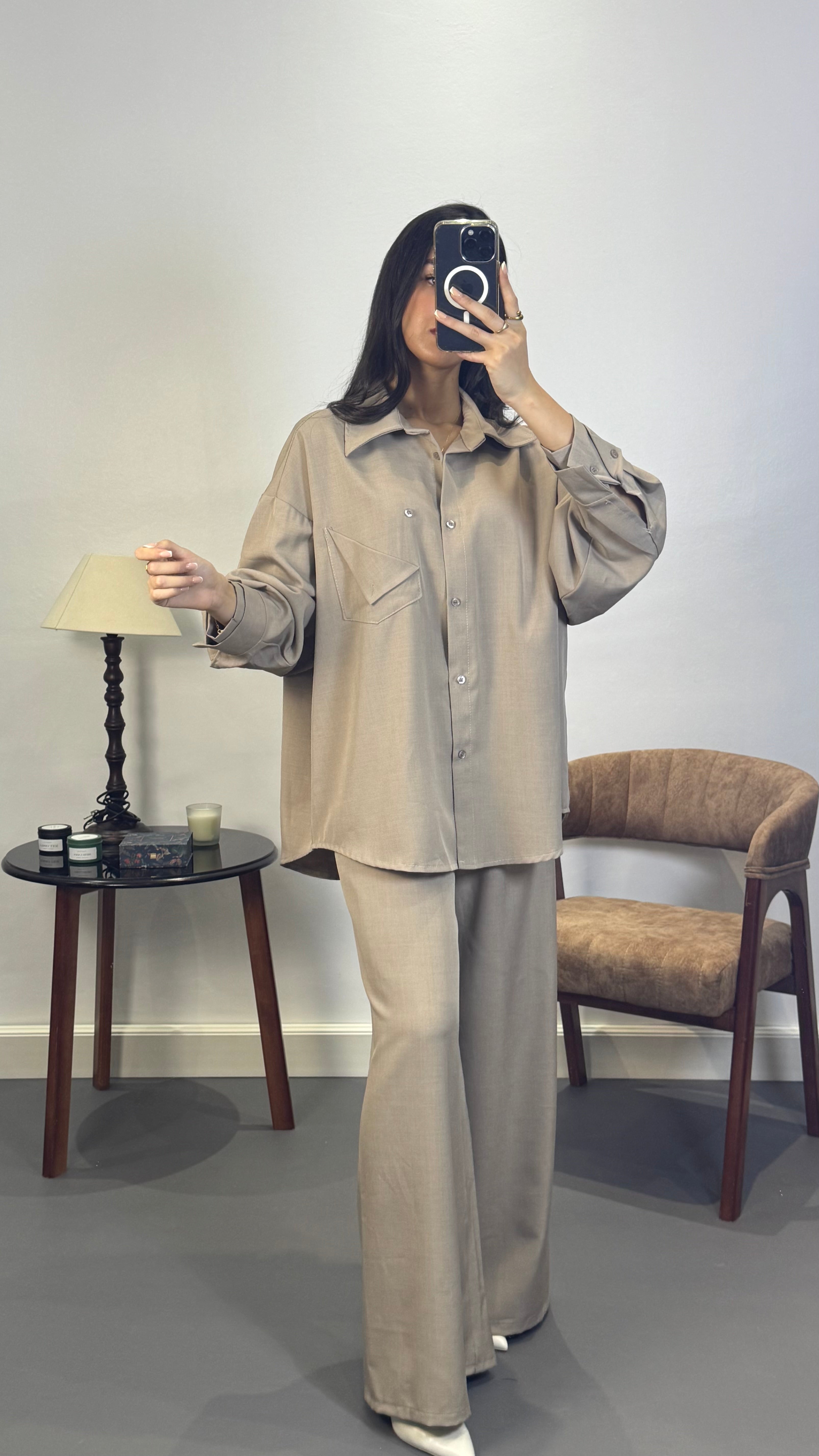 Ensemble Chemise |Beige