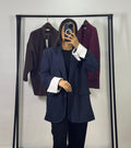 Blazer à rayures |Bleu marine