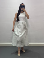 Jupe Polka Dot |Blanc