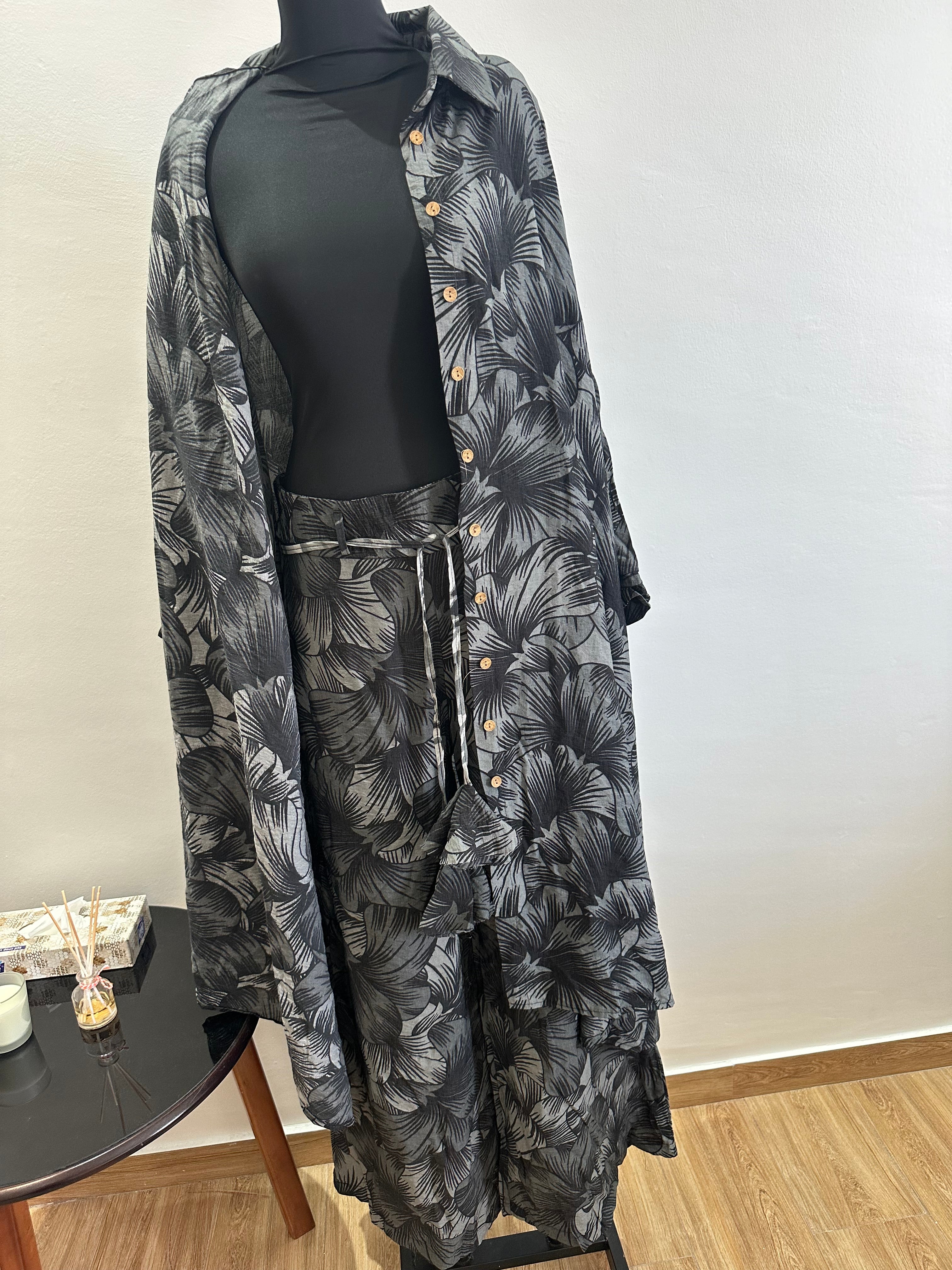 Ensemble Gris à motifs