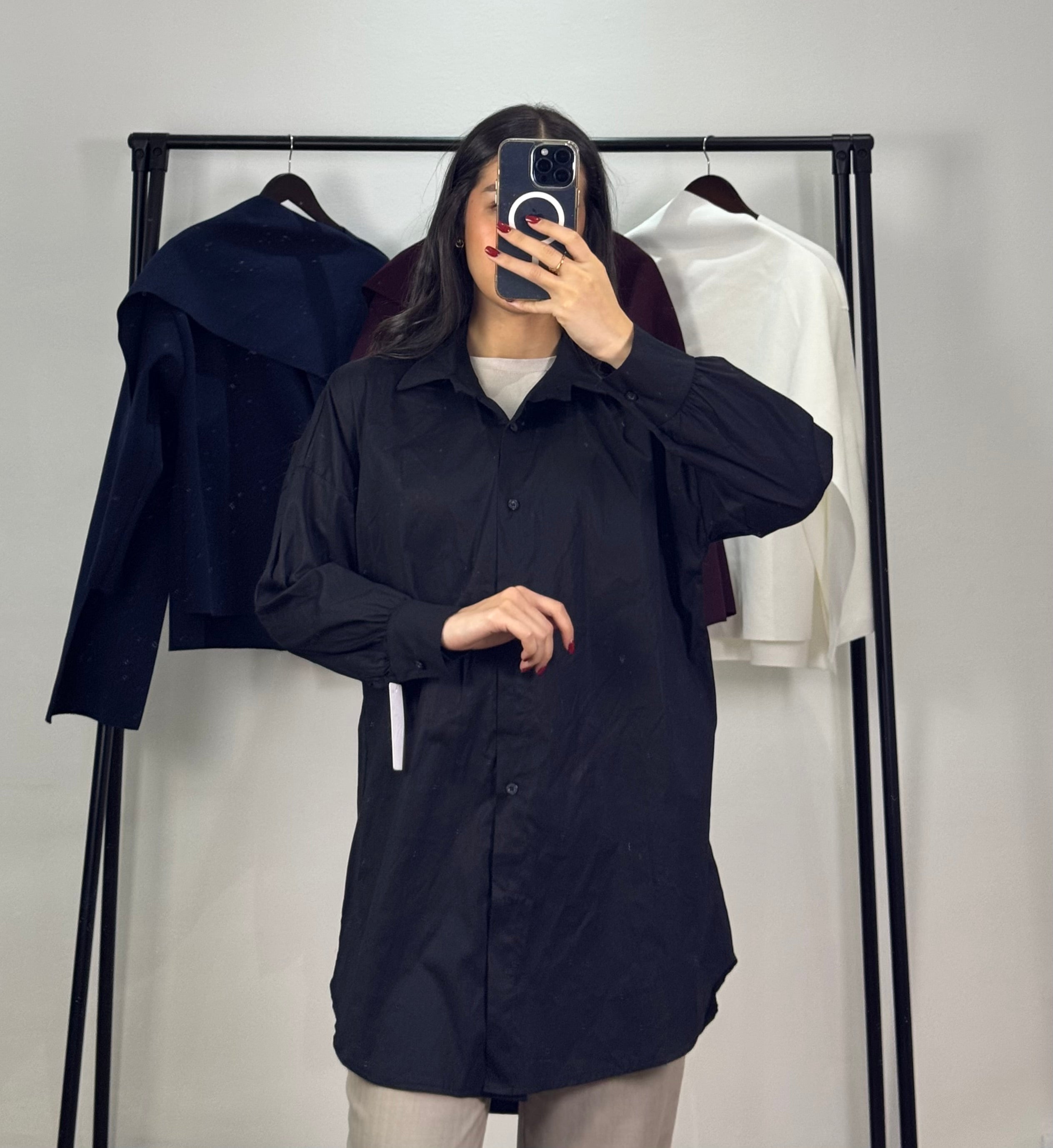 Chemise longue |Noir