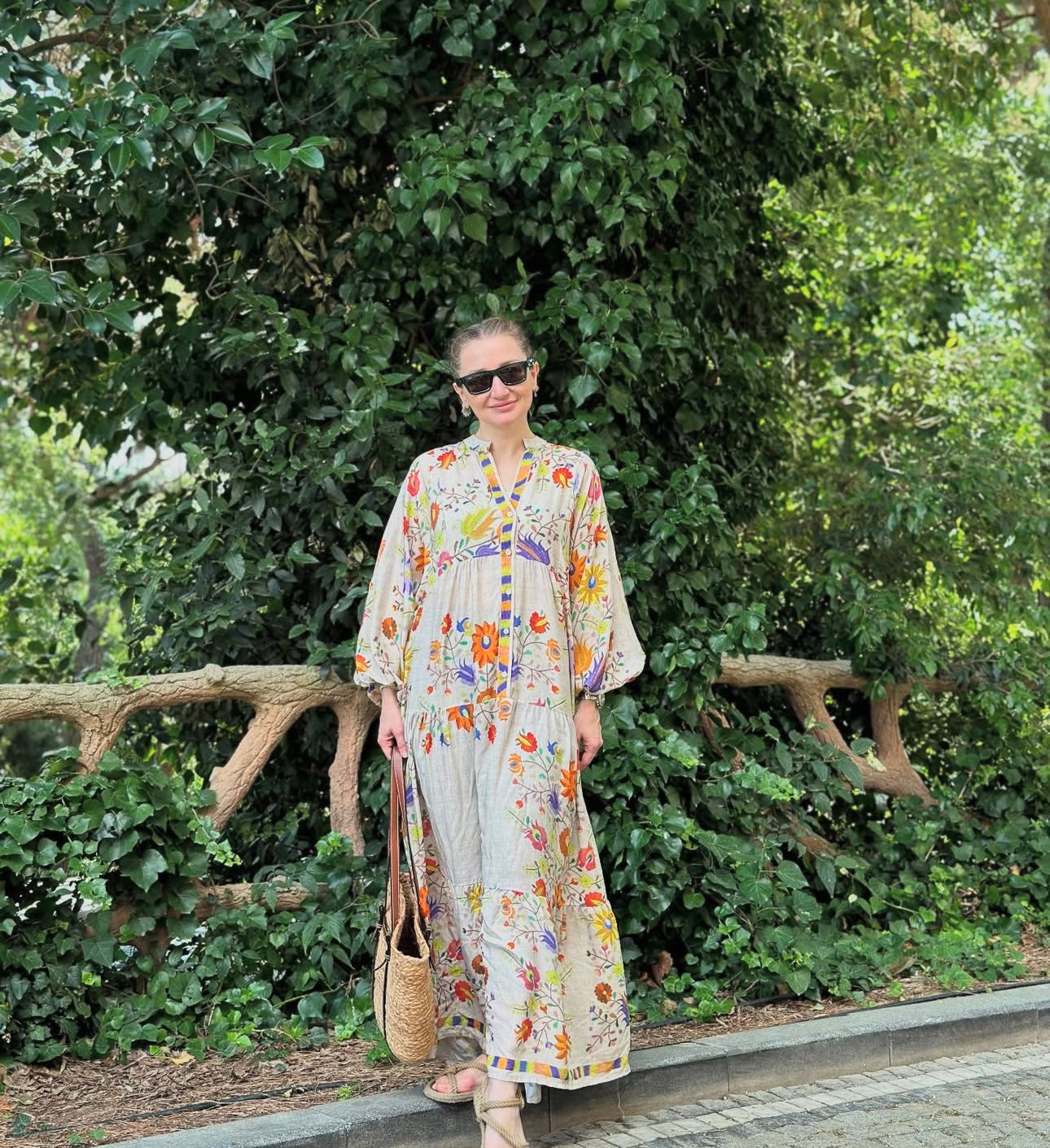 Robe Fleurie |Beige