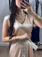 Ensemble robe Brocart |Rose