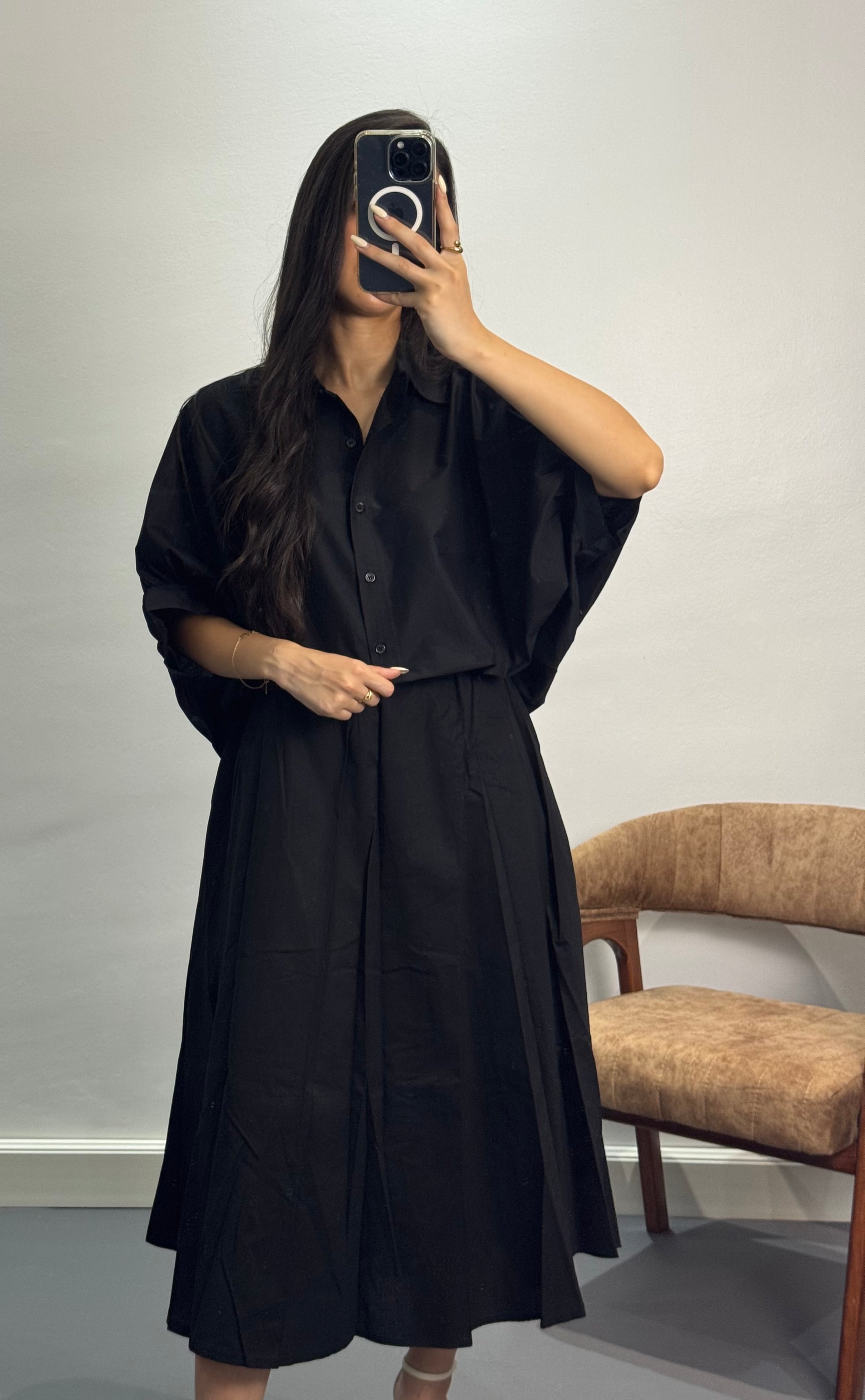 Ensemble chemise oversize |Noir
