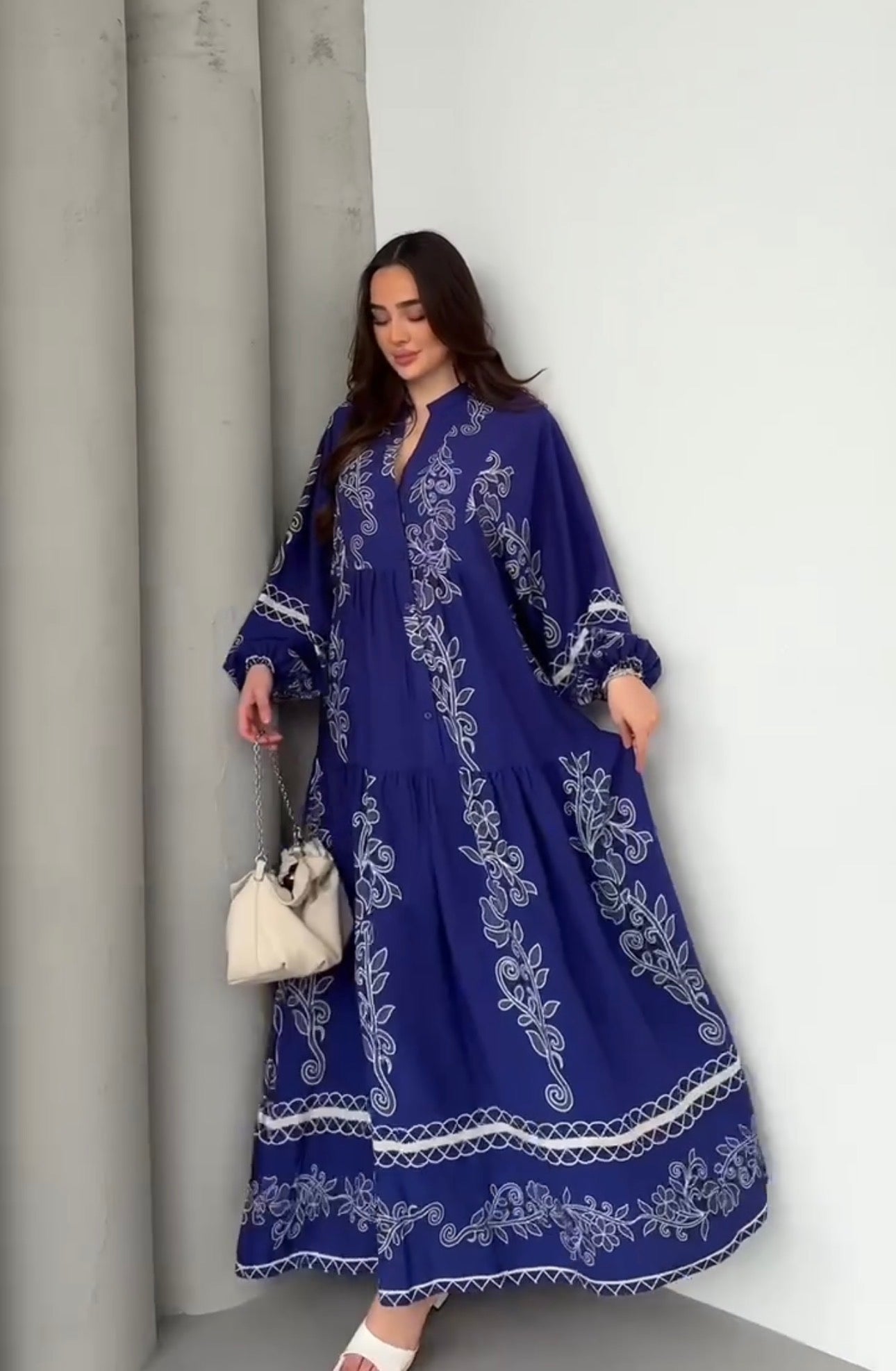 Robe à motifs |Bleu