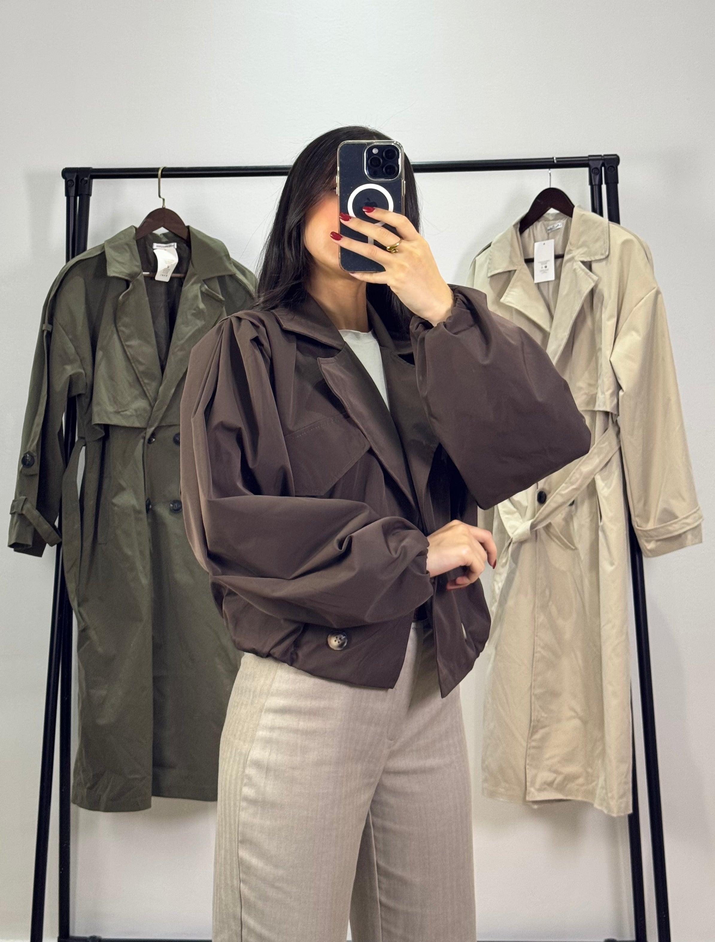 Trench très court |Marron