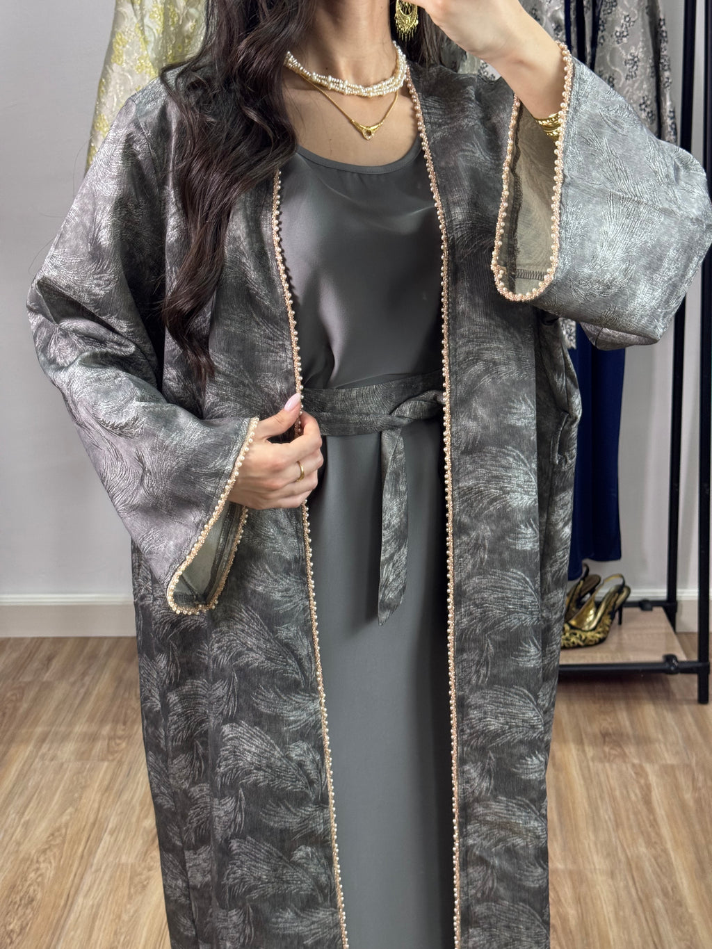Ensemble Abaya |Gris
