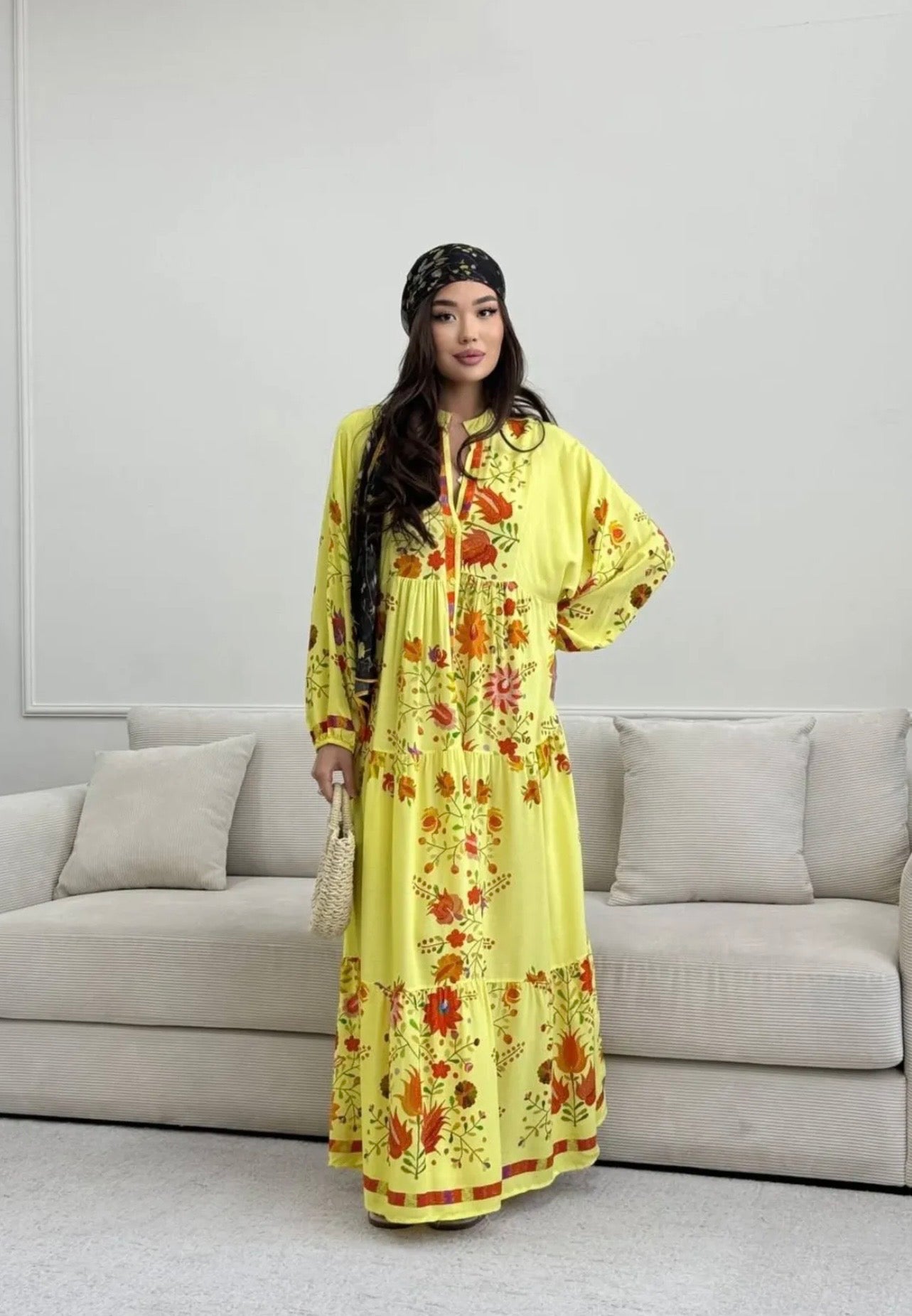 Robe Fleurie | Jaune