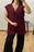 Blazer doublé sans manches |Bordeaux