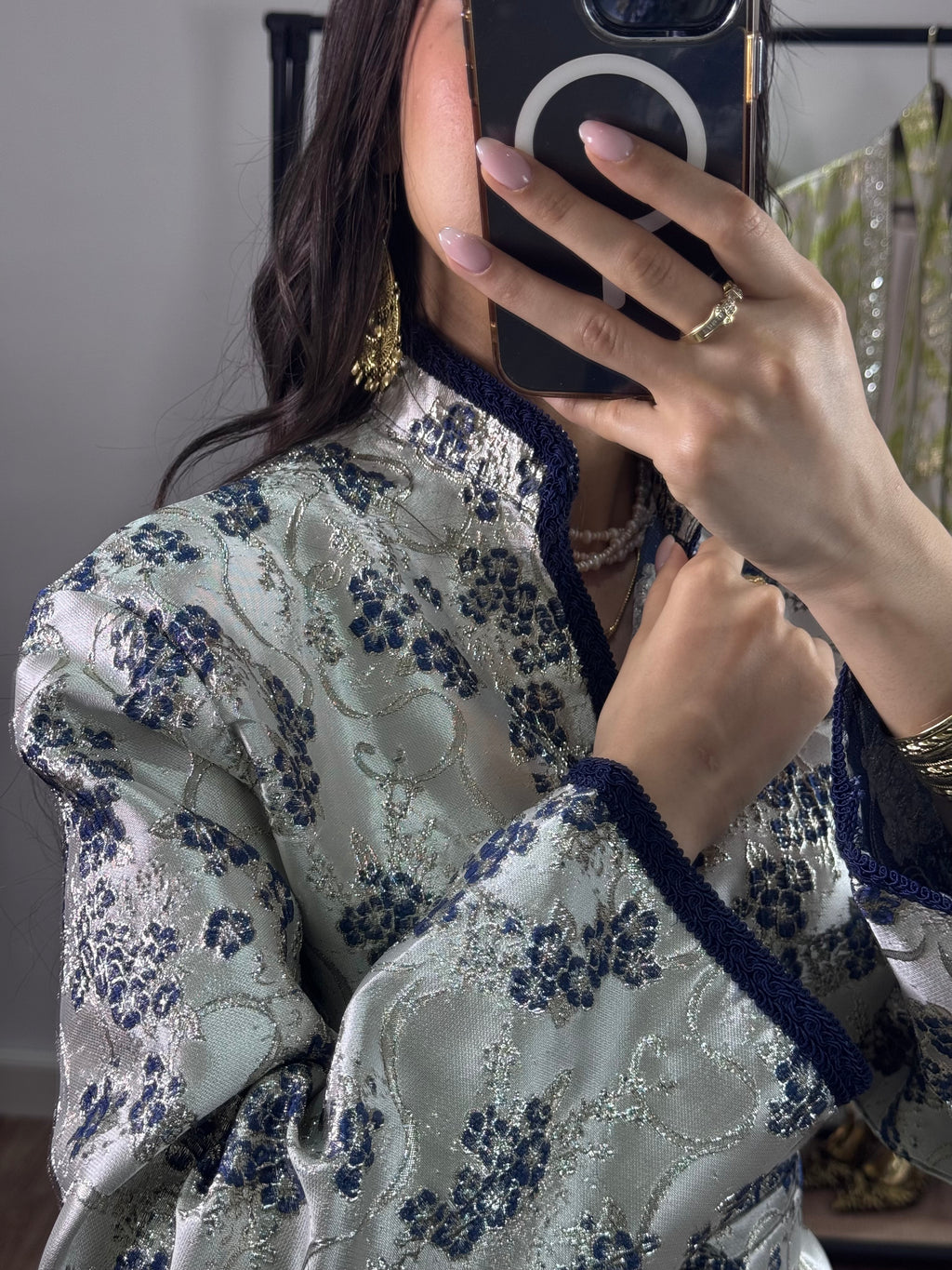 Ensemble robe Brocart |Bleu